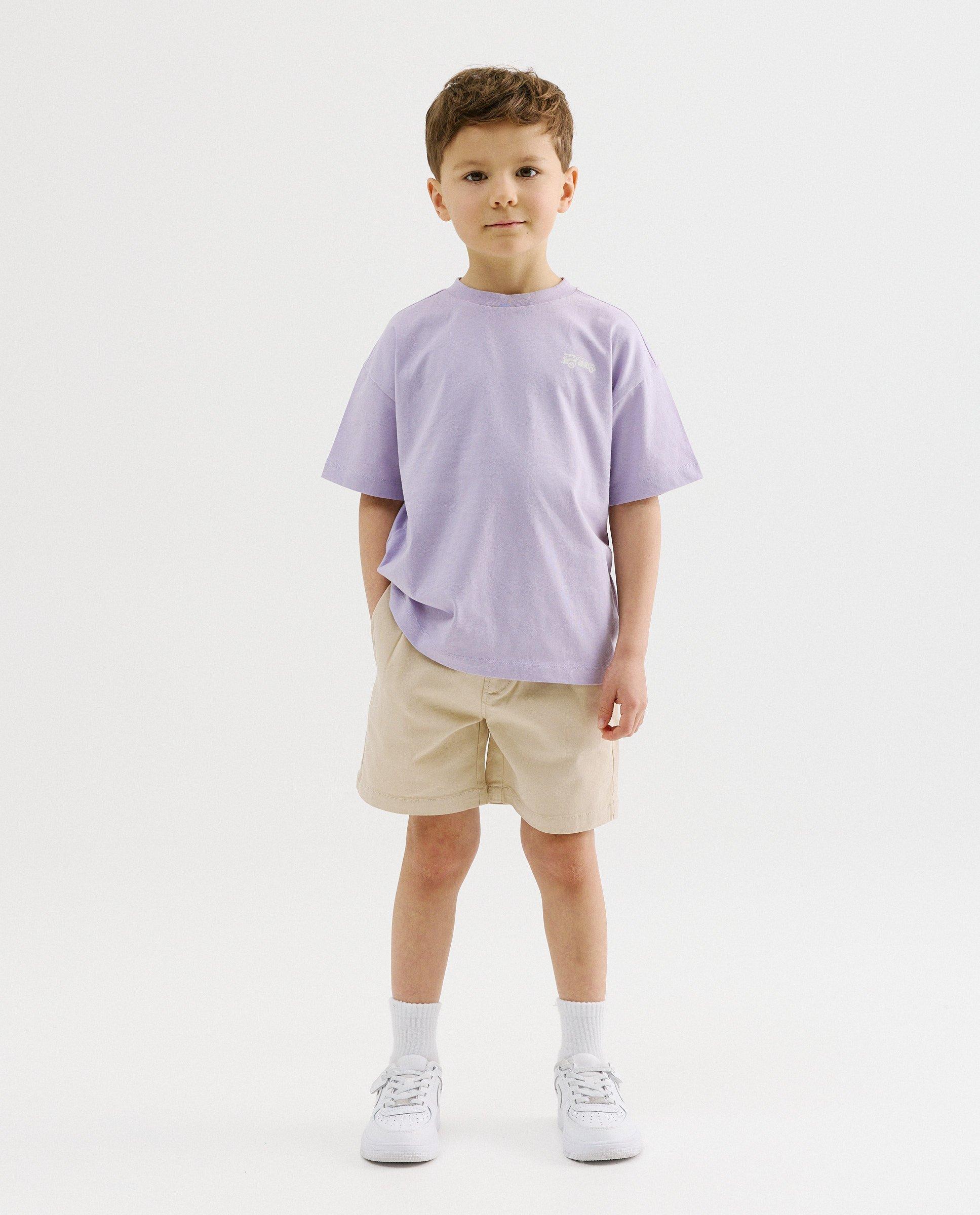 T-shirt &agrave; imprim&eacute; au dos, loose fit - D&eacute;tails du produit - lilas - image num&eacute;ro 2