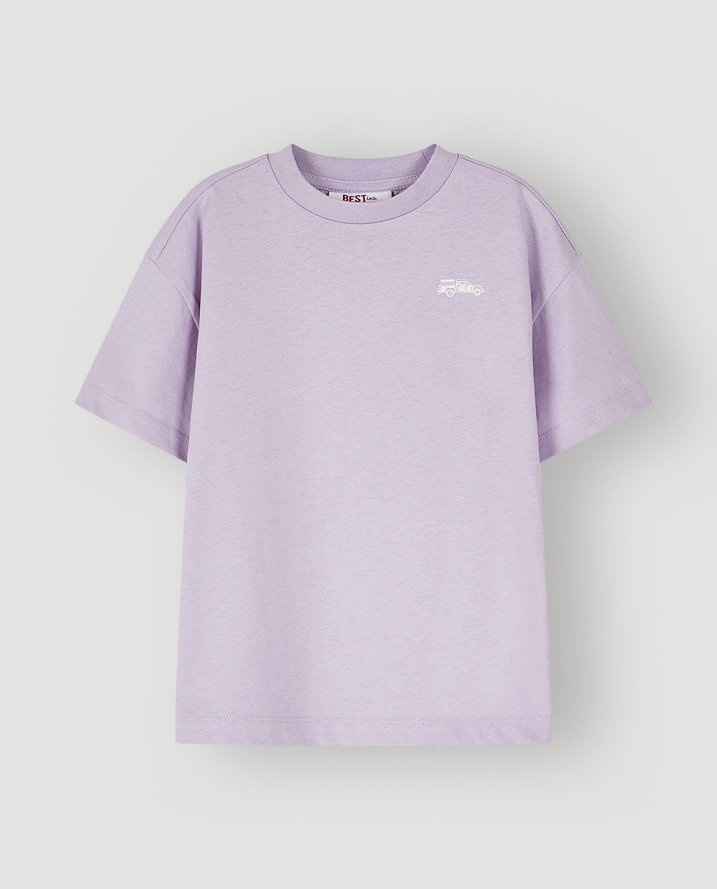 T-shirt &agrave; imprim&eacute; au dos, loose fit - D&eacute;tails du produit - lilas - image num&eacute;ro 5