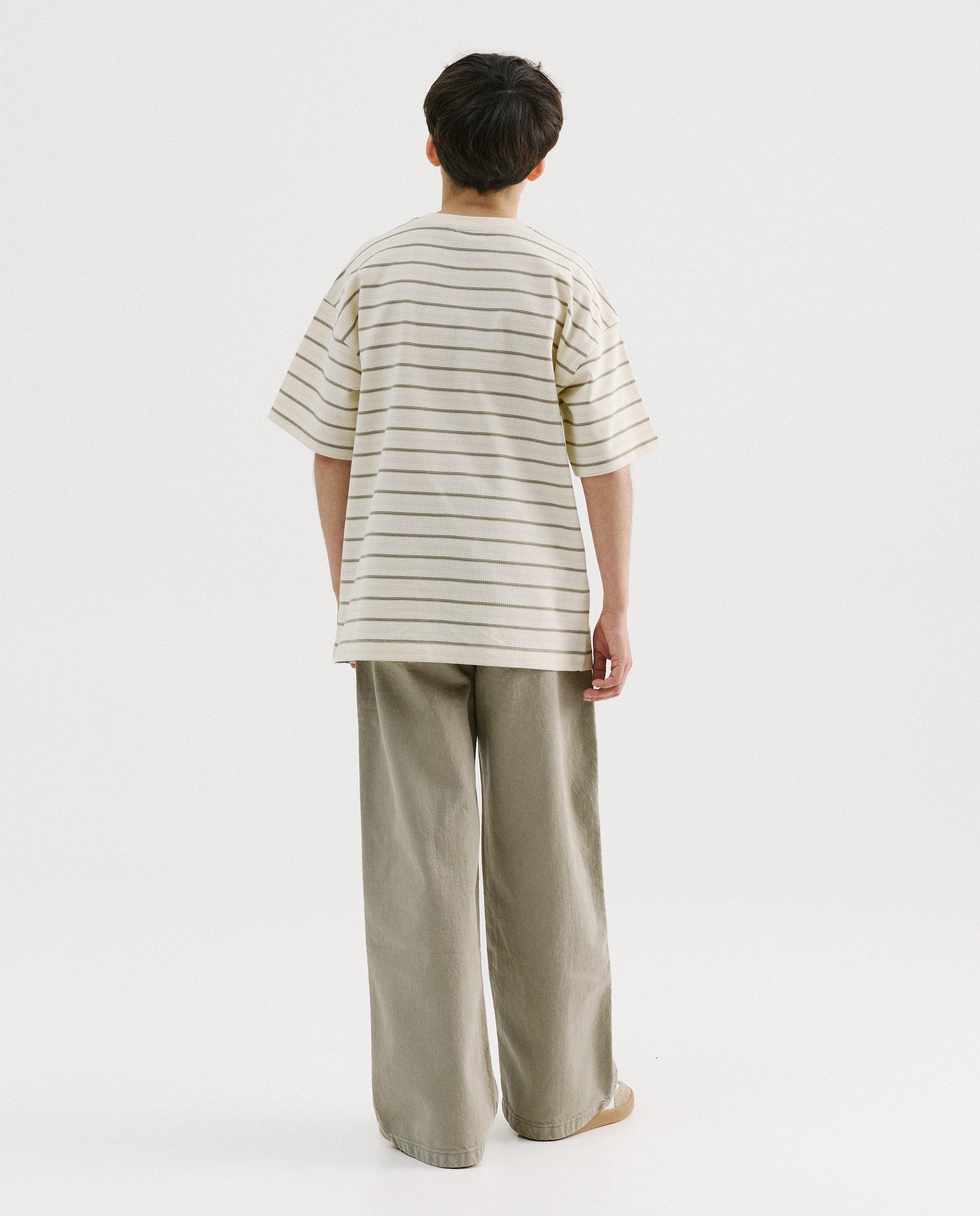 T-shirt met wafelpatroon, loose fit - Product Detail - beige - afbeelding nummer 3