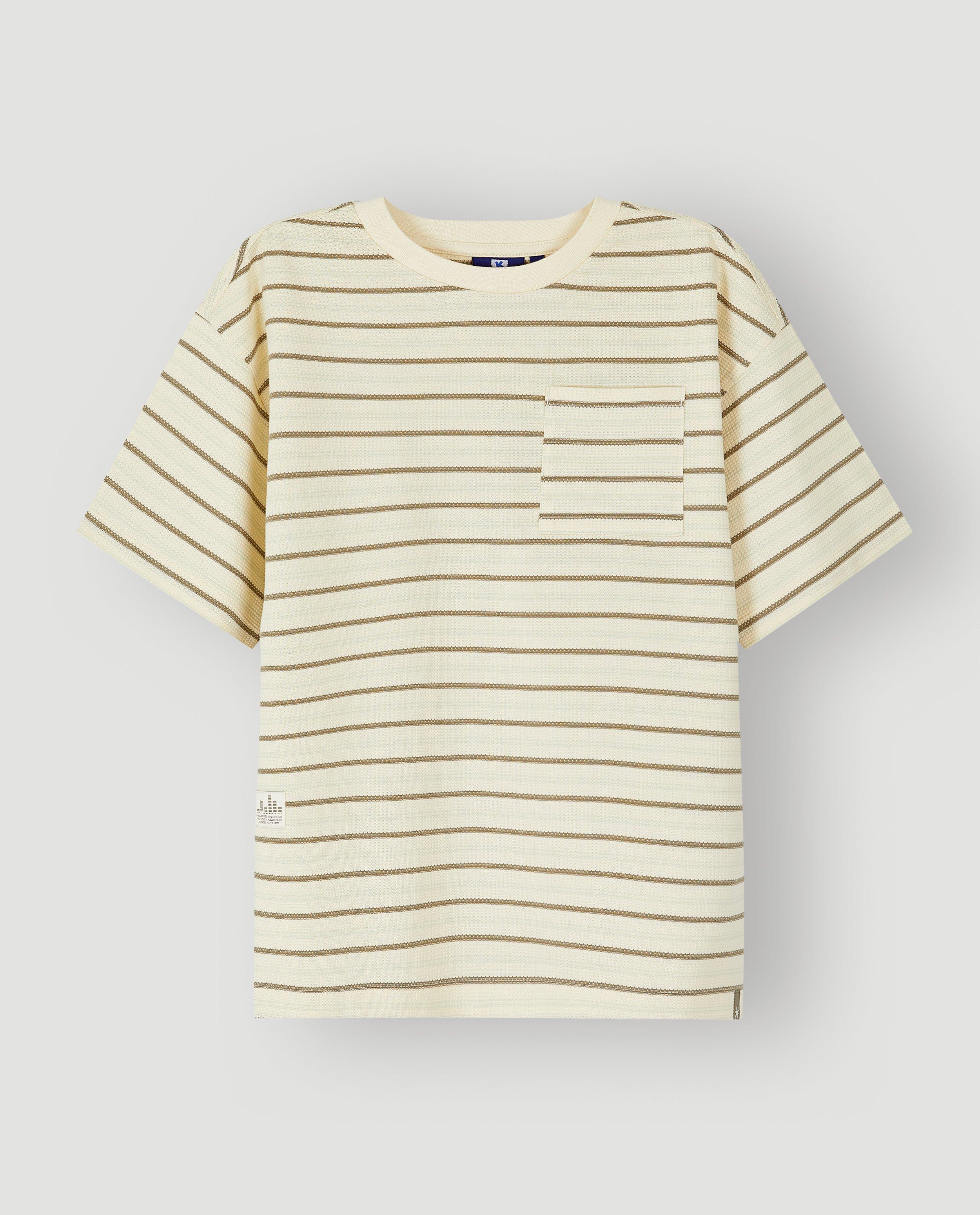 T-shirt met wafelpatroon, loose fit - Product Detail - beige - afbeelding nummer 5