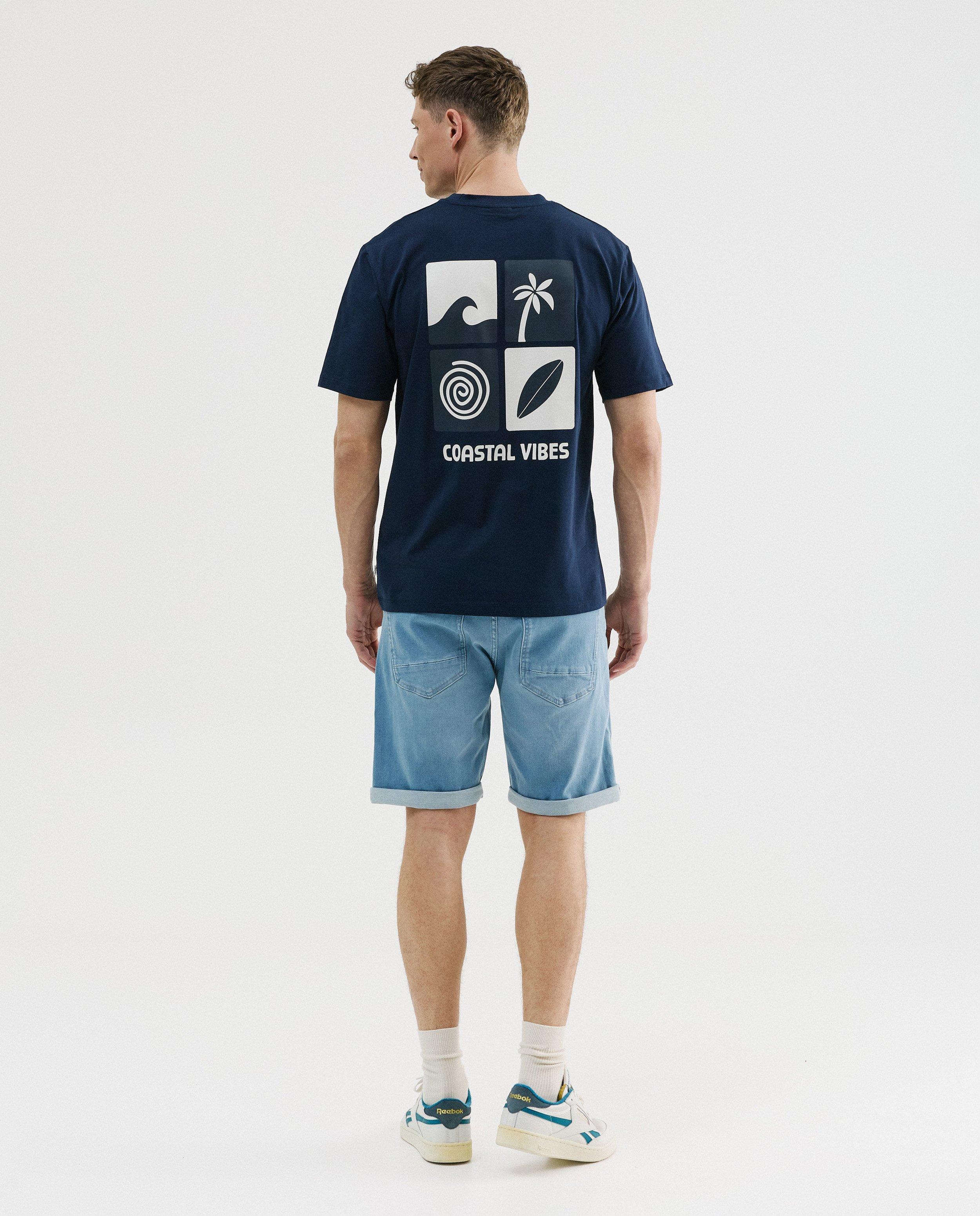 Shorten - Blauwe jeansshort, slim fit