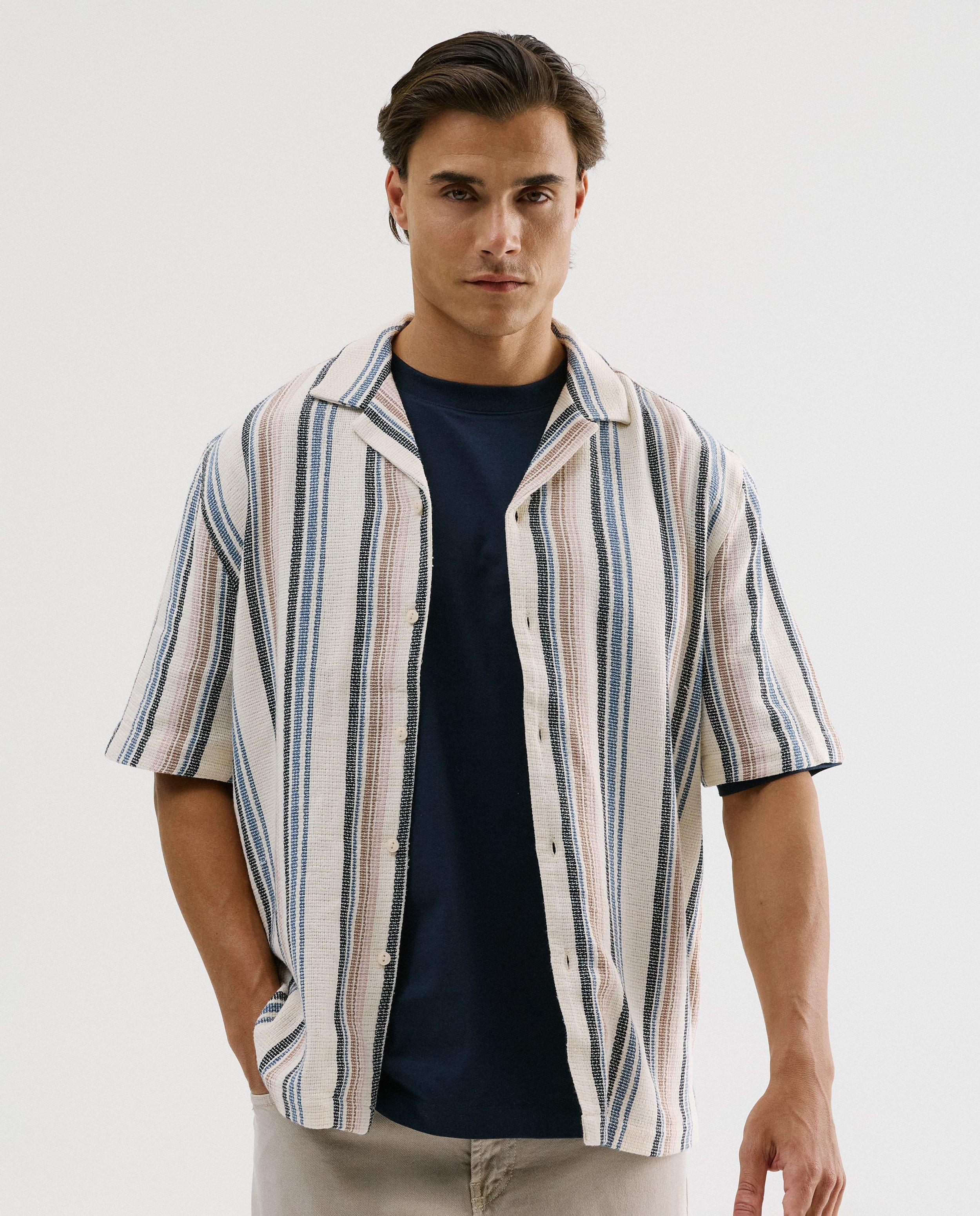 Chemise ray&eacute;e - D&eacute;tails du produit - beige clair - image num&eacute;ro 1