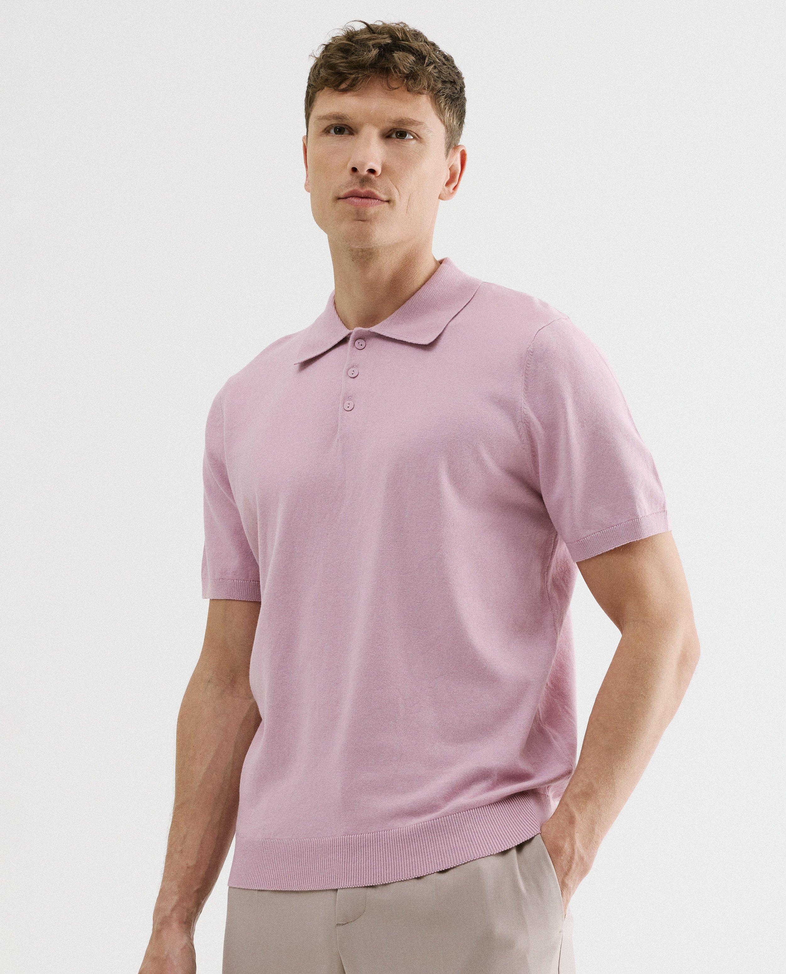 Polo noir - D&eacute;tails du produit - rose clair - image num&eacute;ro 1