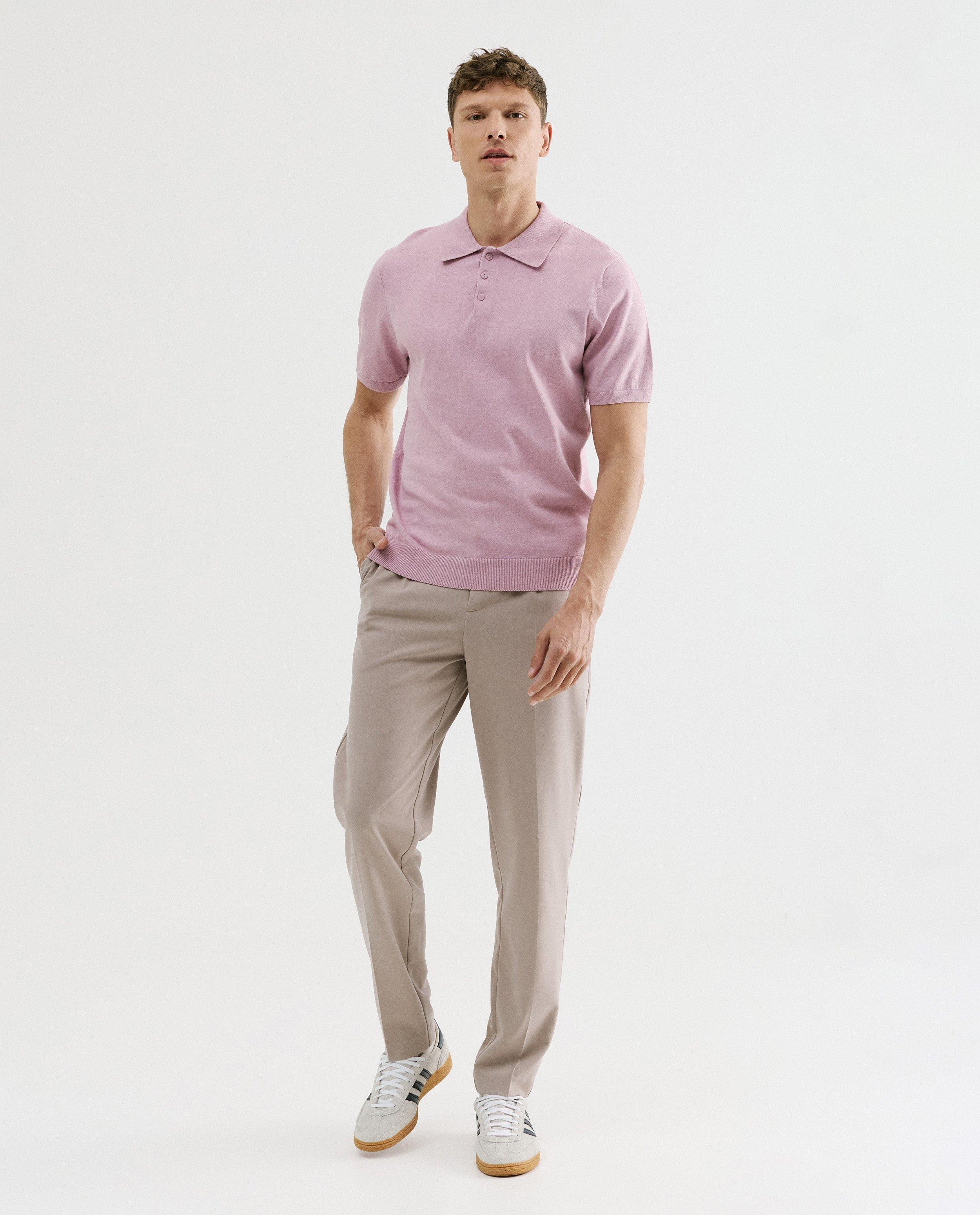 Polo noir - D&eacute;tails du produit - rose clair - image num&eacute;ro 2