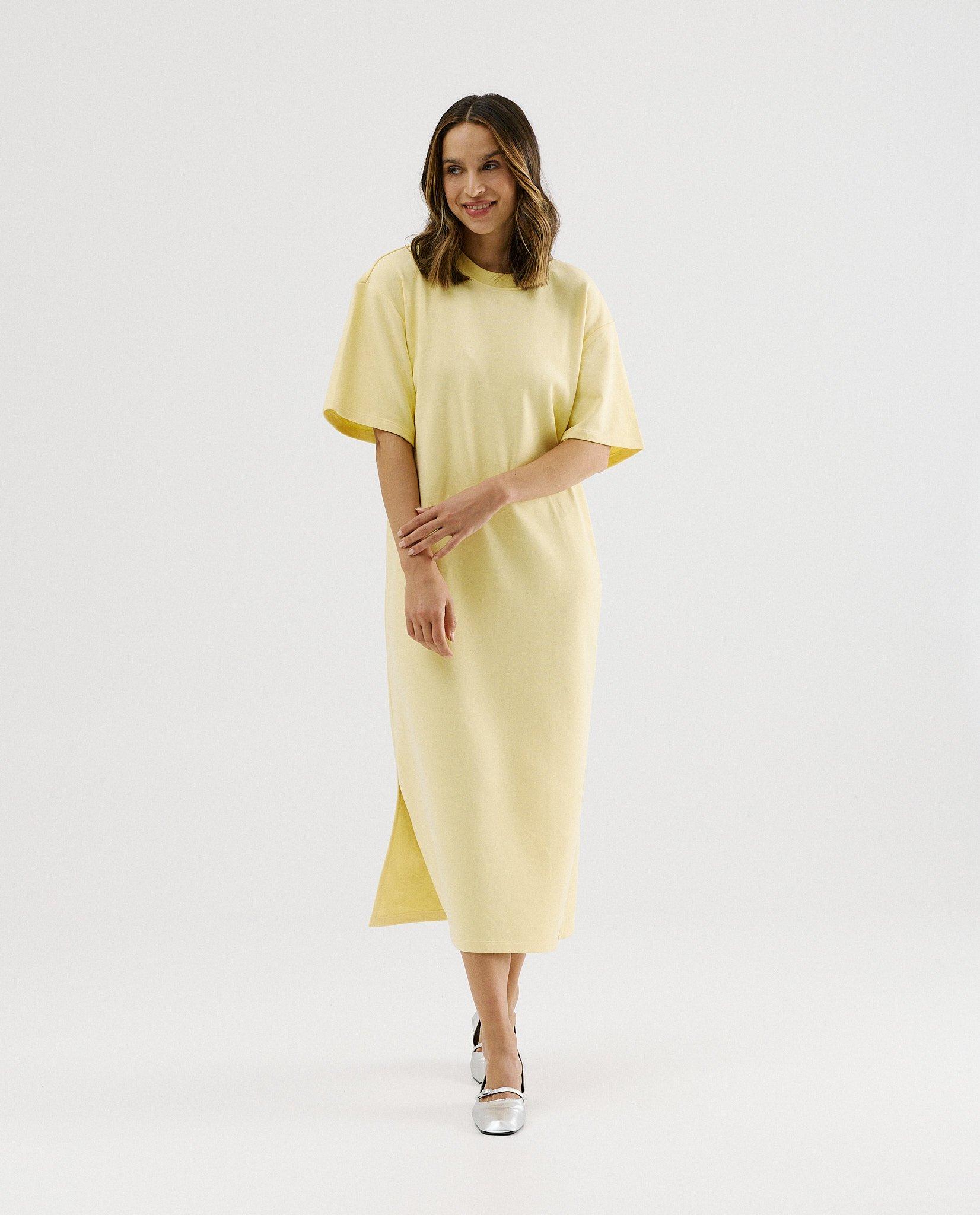 Robe T-shirt - D&eacute;tails du produit - jaune claire - image num&eacute;ro 1