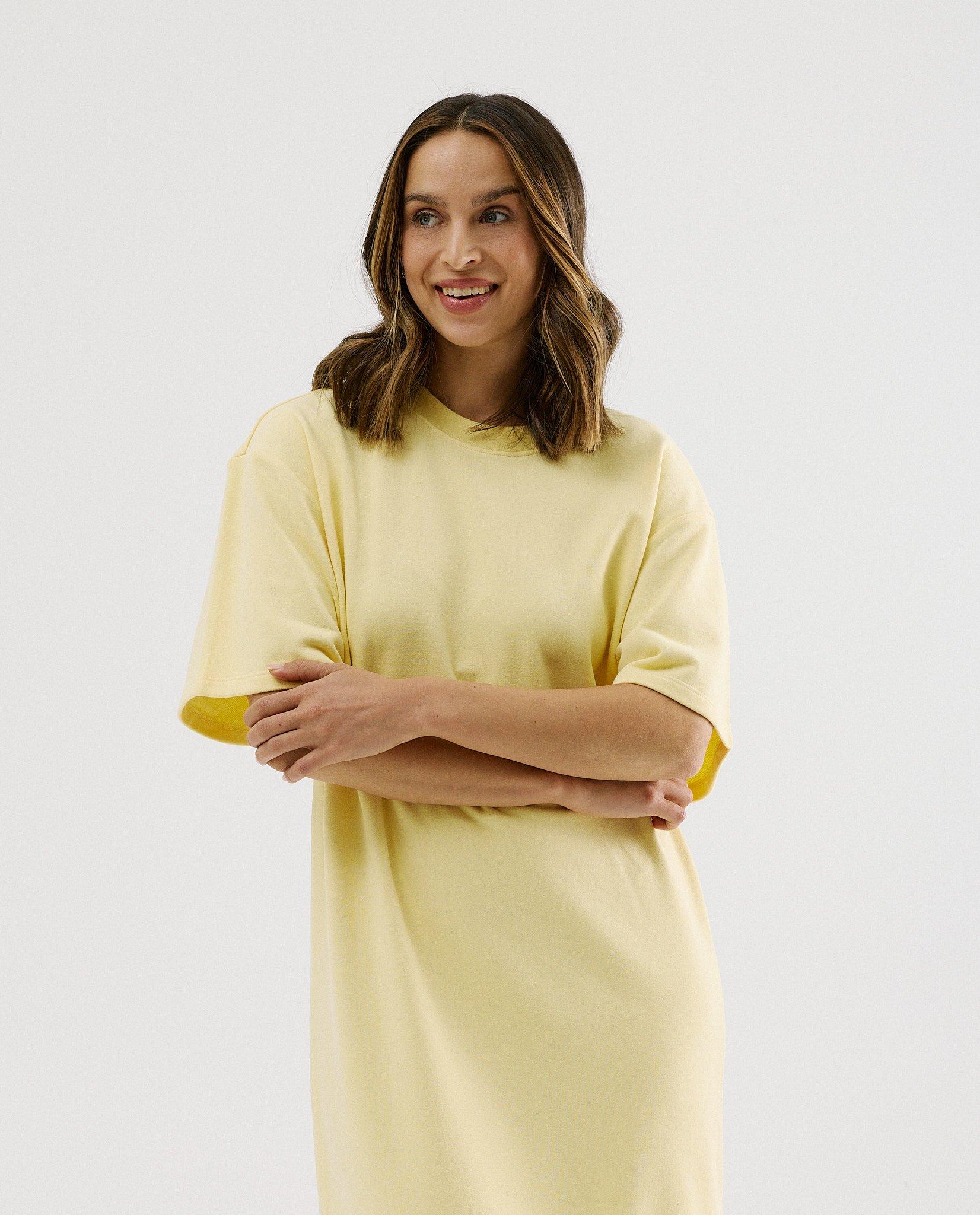 Gele T-shirtjurk - Product Detail - lichtgeel - afbeelding nummer 3