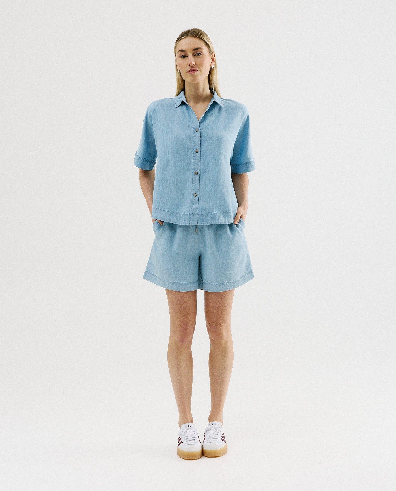 Short bleu clair - D&eacute;tails du produit - bleu clair - image num&eacute;ro 1