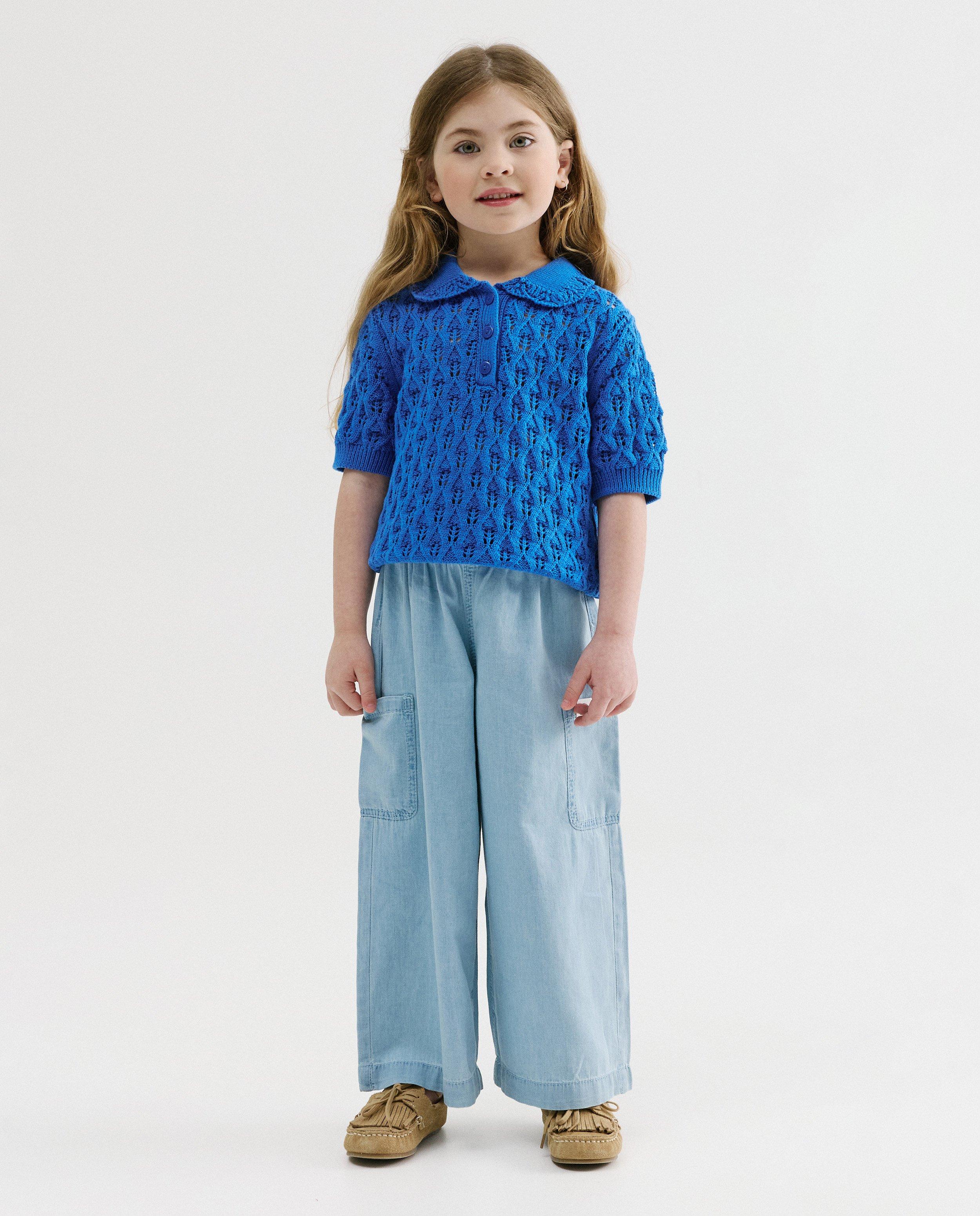 Pull crochet - D&eacute;tails du produit - bleu - image num&eacute;ro 2