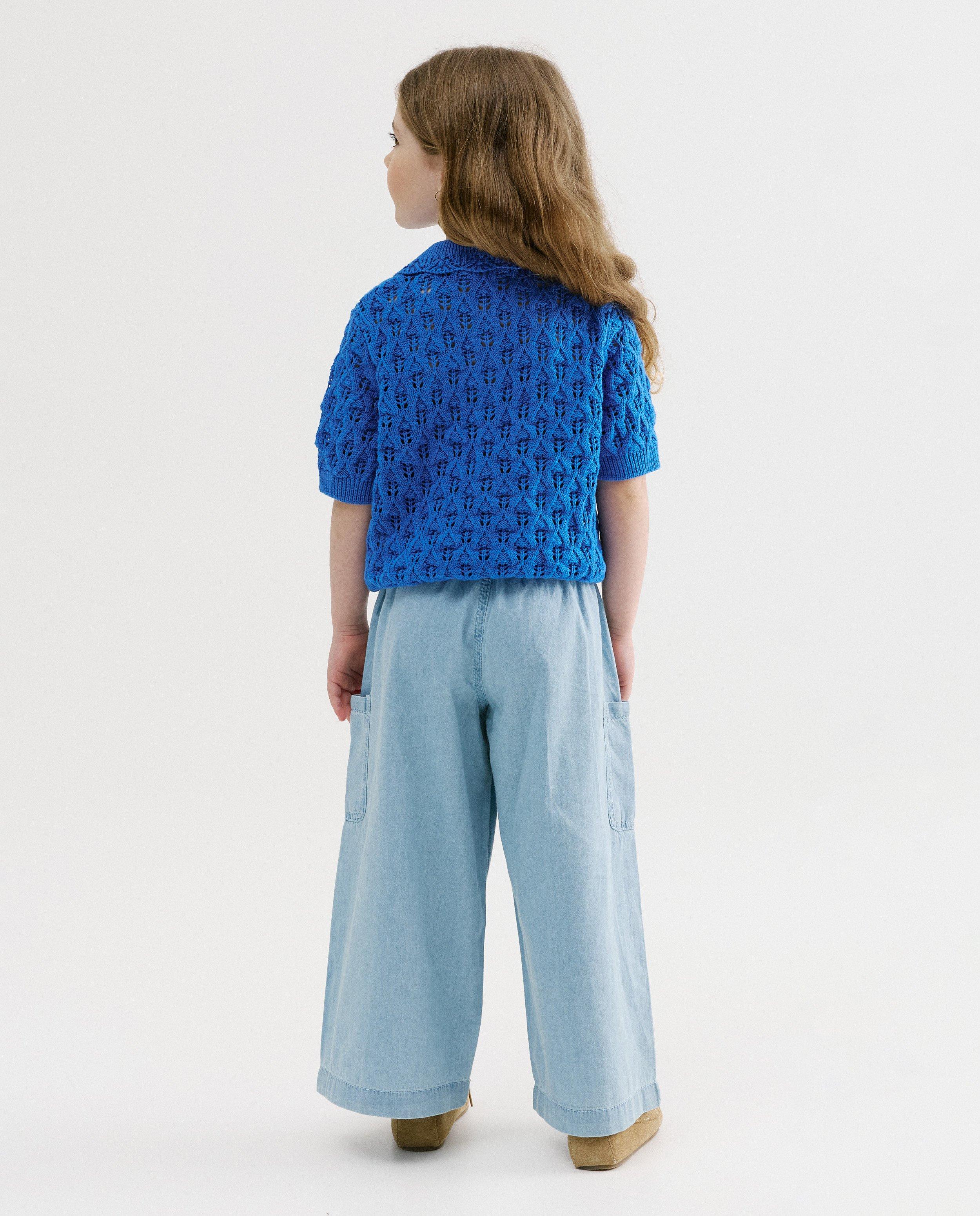 Pull crochet - D&eacute;tails du produit - bleu - image num&eacute;ro 3