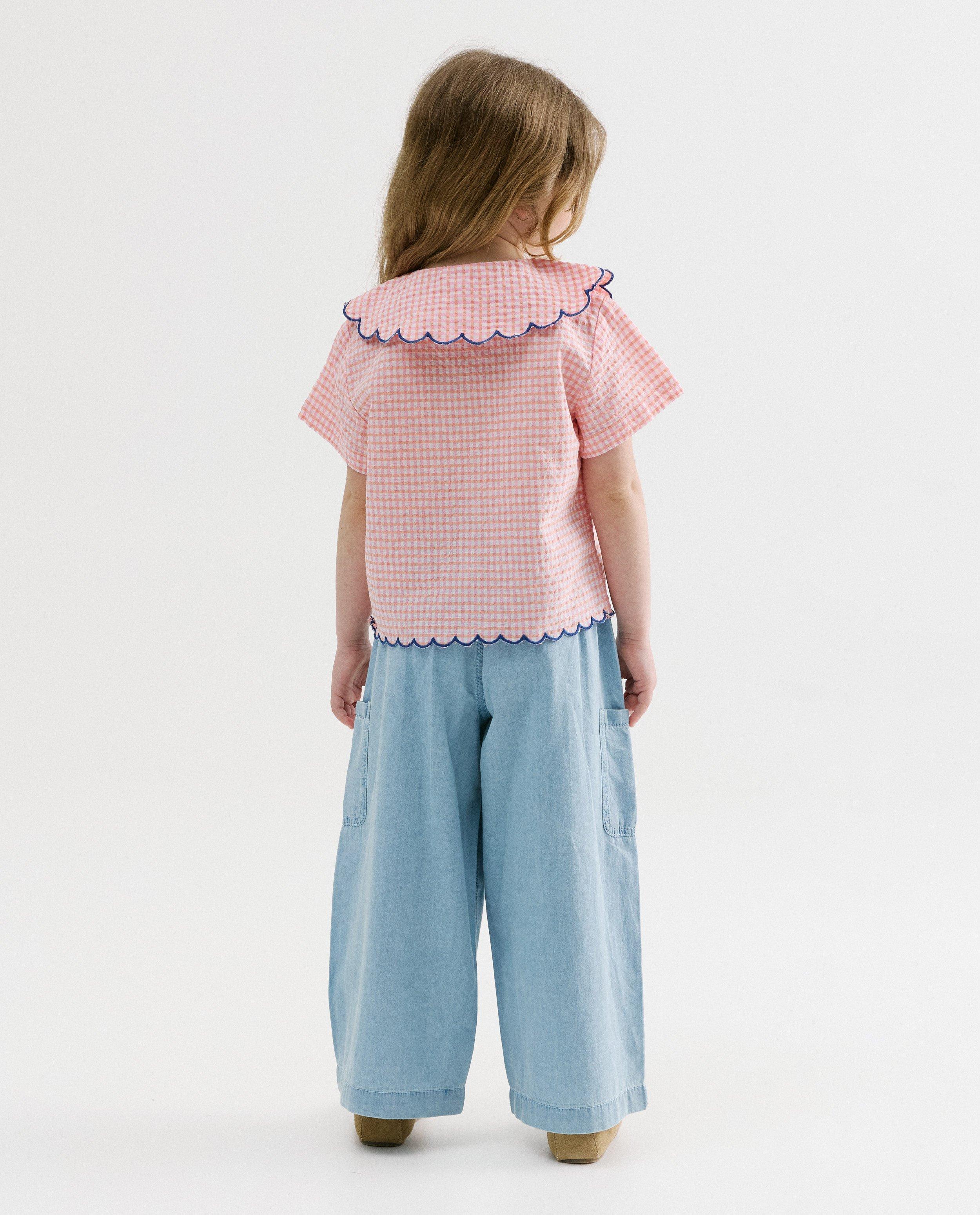 Blouse avec texture - D&eacute;tails du produit - orange clair - image num&eacute;ro 3