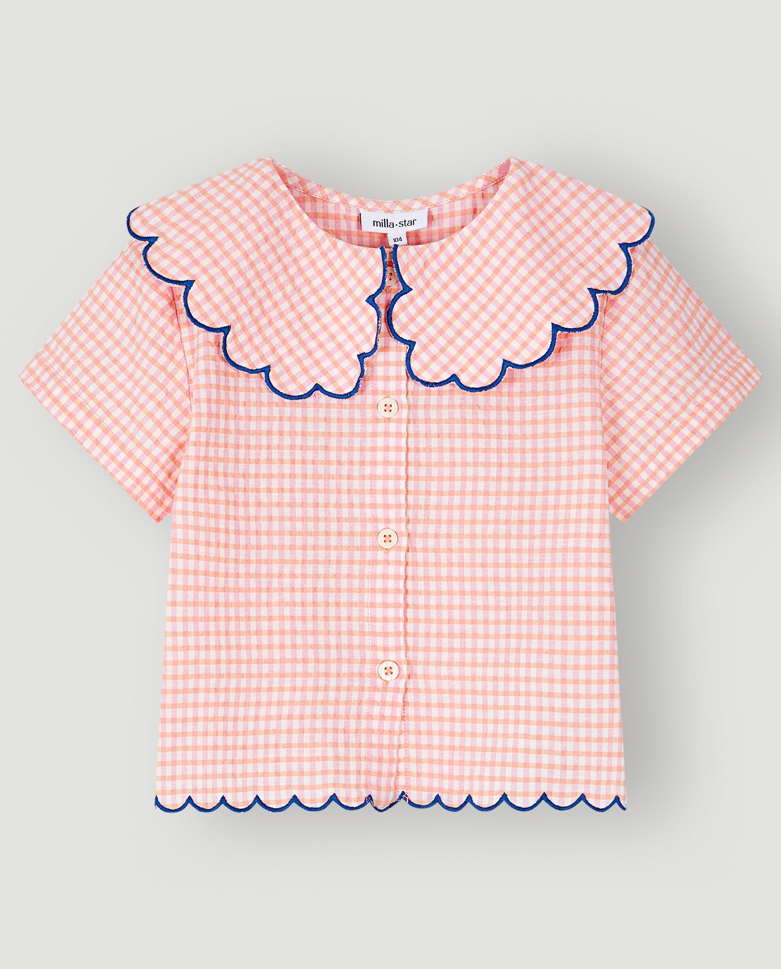 Blouse avec texture - D&eacute;tails du produit - orange clair - image num&eacute;ro 4