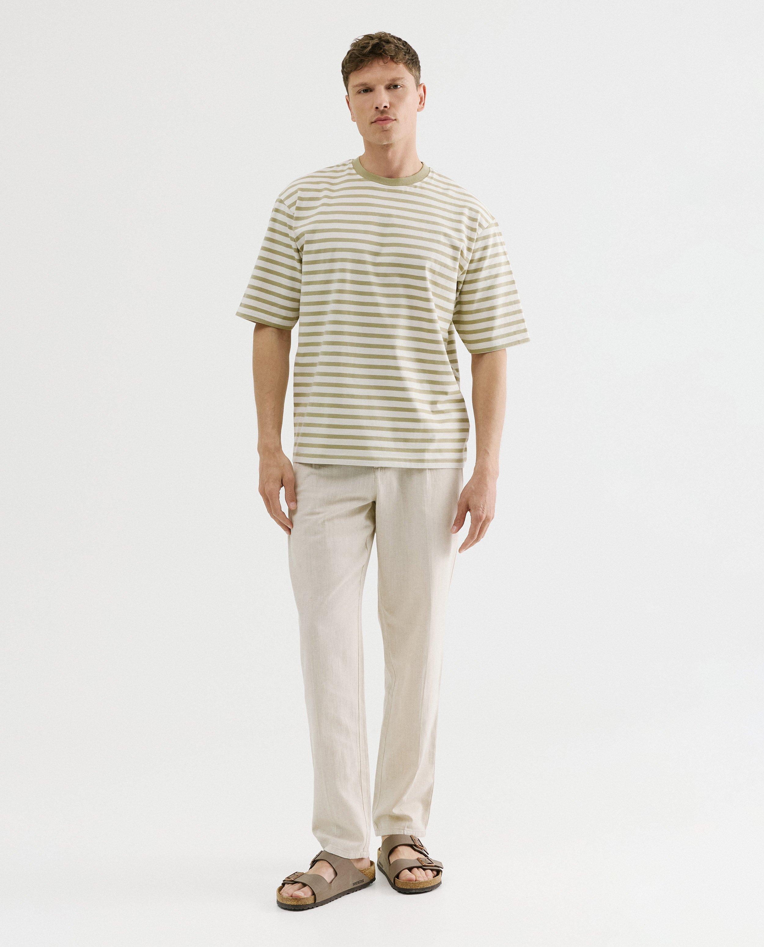 T-shirt met strepen, loose fit, S-XXL - Product Detail - lichtgroen - afbeelding nummer 2