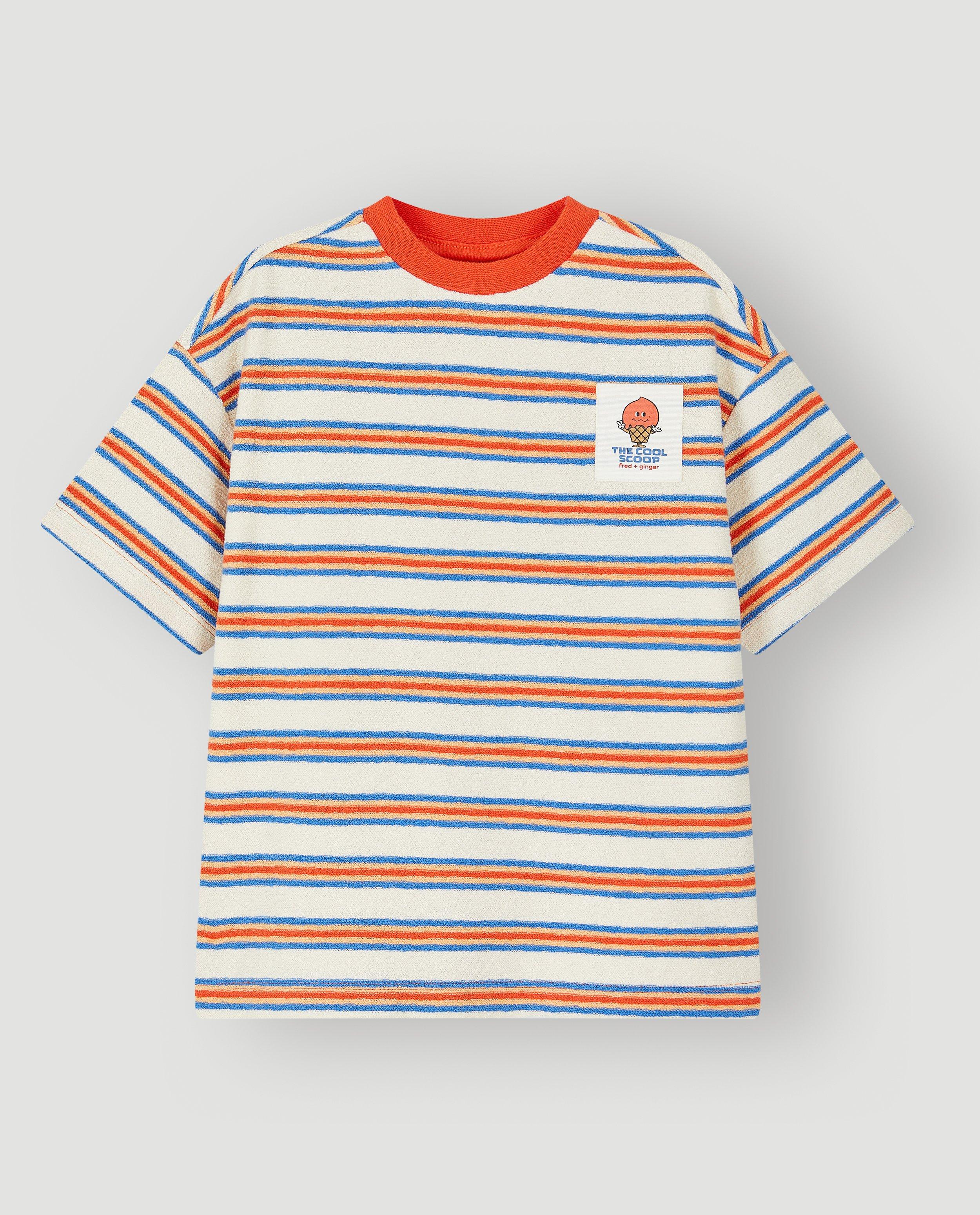 T-shirt met strepen, loose fit - Product Detail - lichtbeige - afbeelding nummer 2