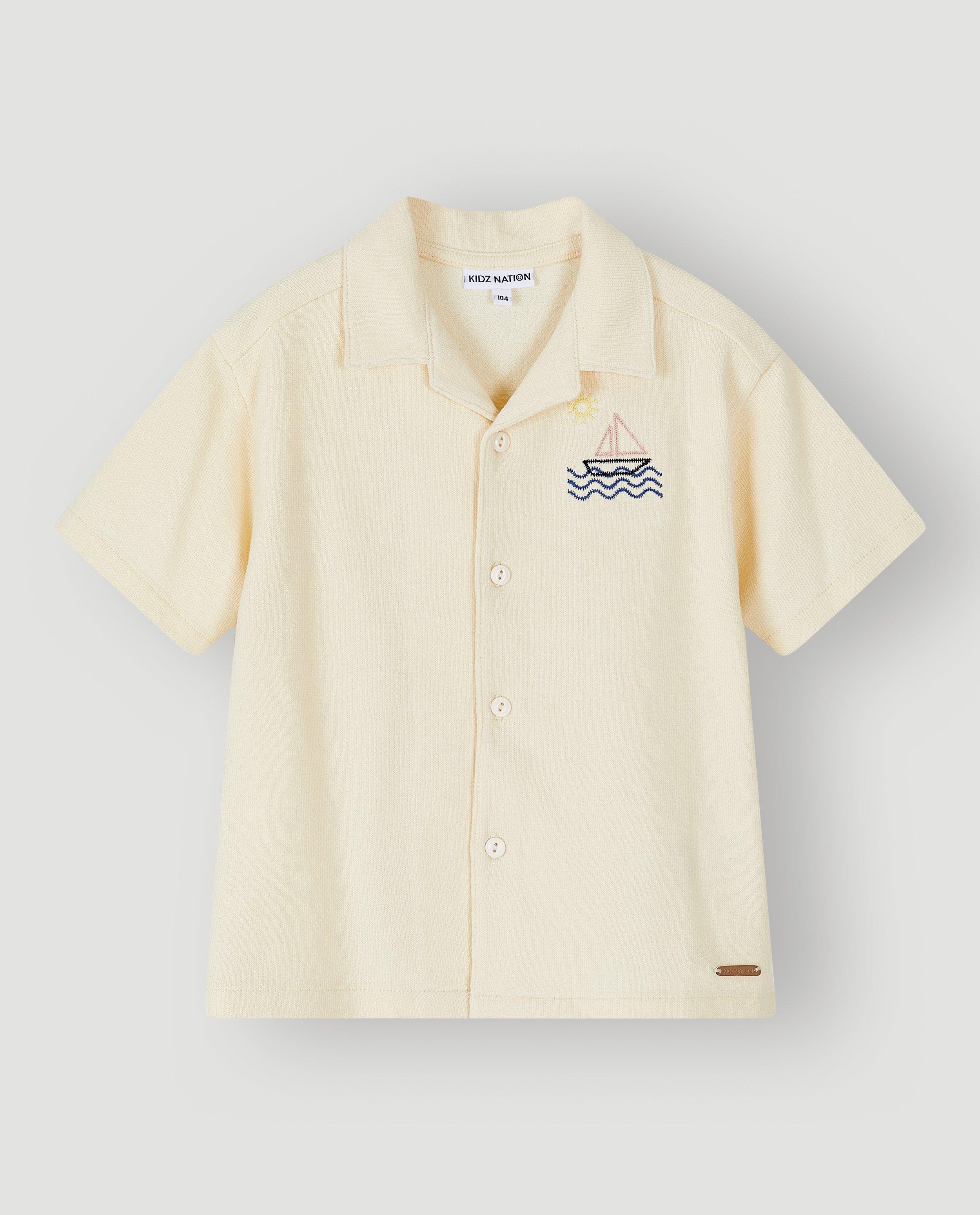 Chemise avec voilier brod&eacute; - D&eacute;tails du produit - blanc - image num&eacute;ro 4