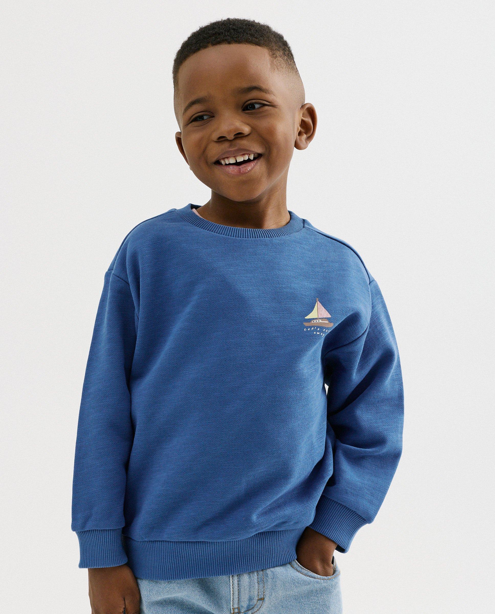 Sweat avec imprim&eacute; voilier - D&eacute;tails du produit - bleu - image num&eacute;ro 2