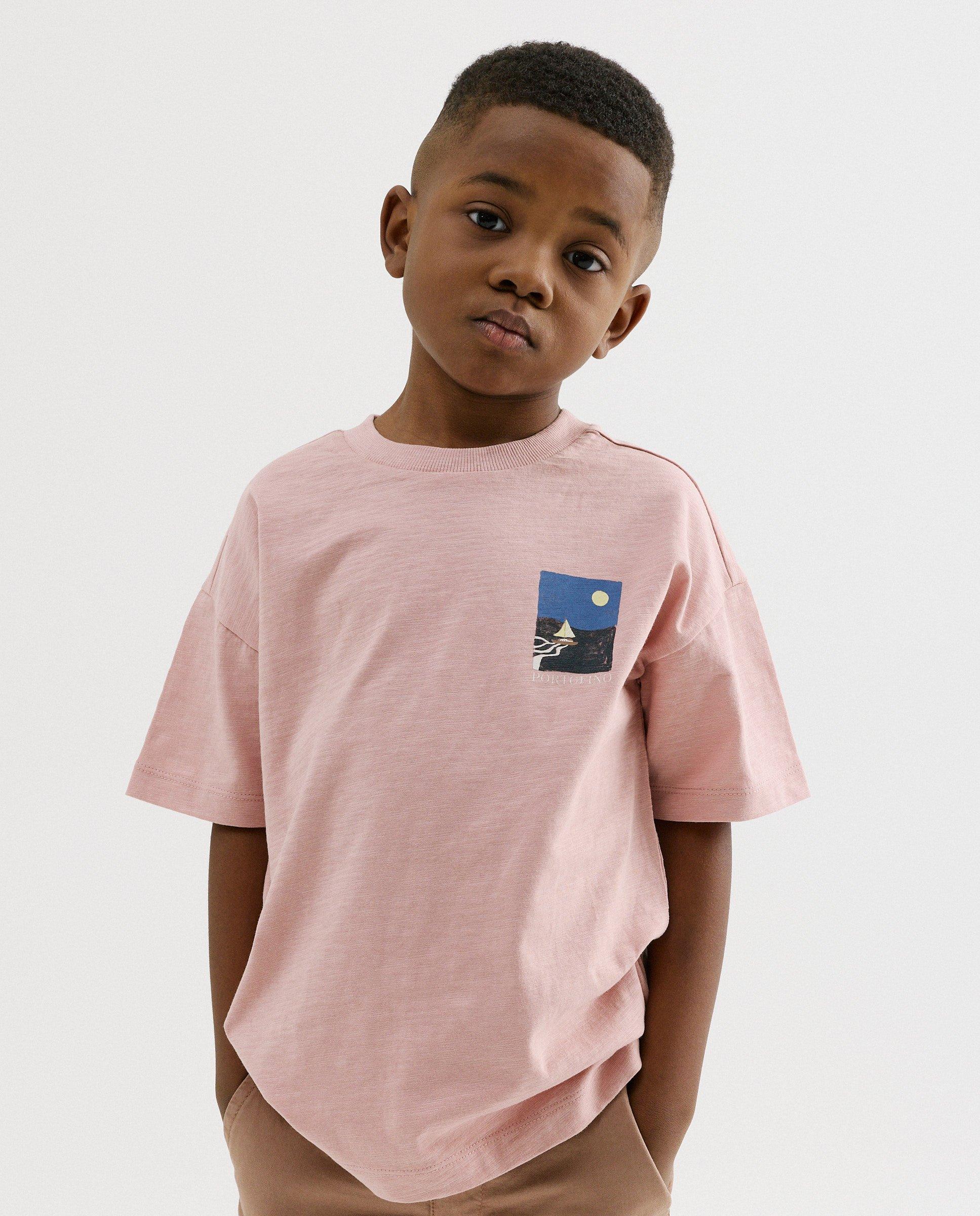 T-shirt avec backprint, loose fit - D&eacute;tails du produit - rose - image num&eacute;ro 2