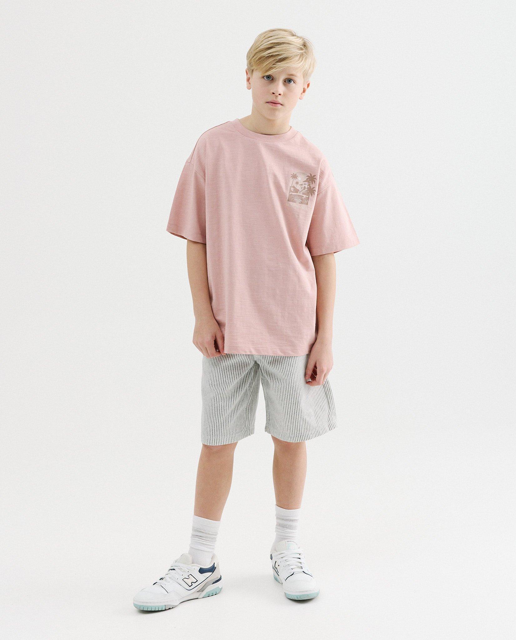 T-shirt avec imprim&eacute; au dos - D&eacute;tails du produit - rose clair - image num&eacute;ro 1