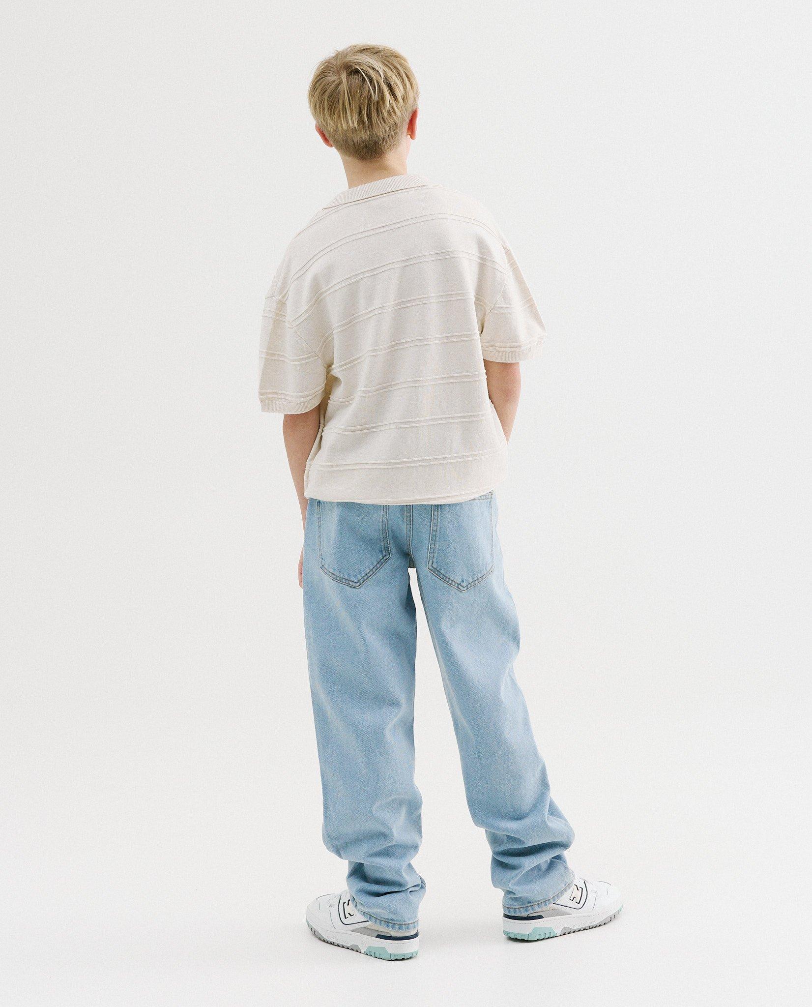 Polo avec texture - D&eacute;tails du produit - blanc - image num&eacute;ro 3