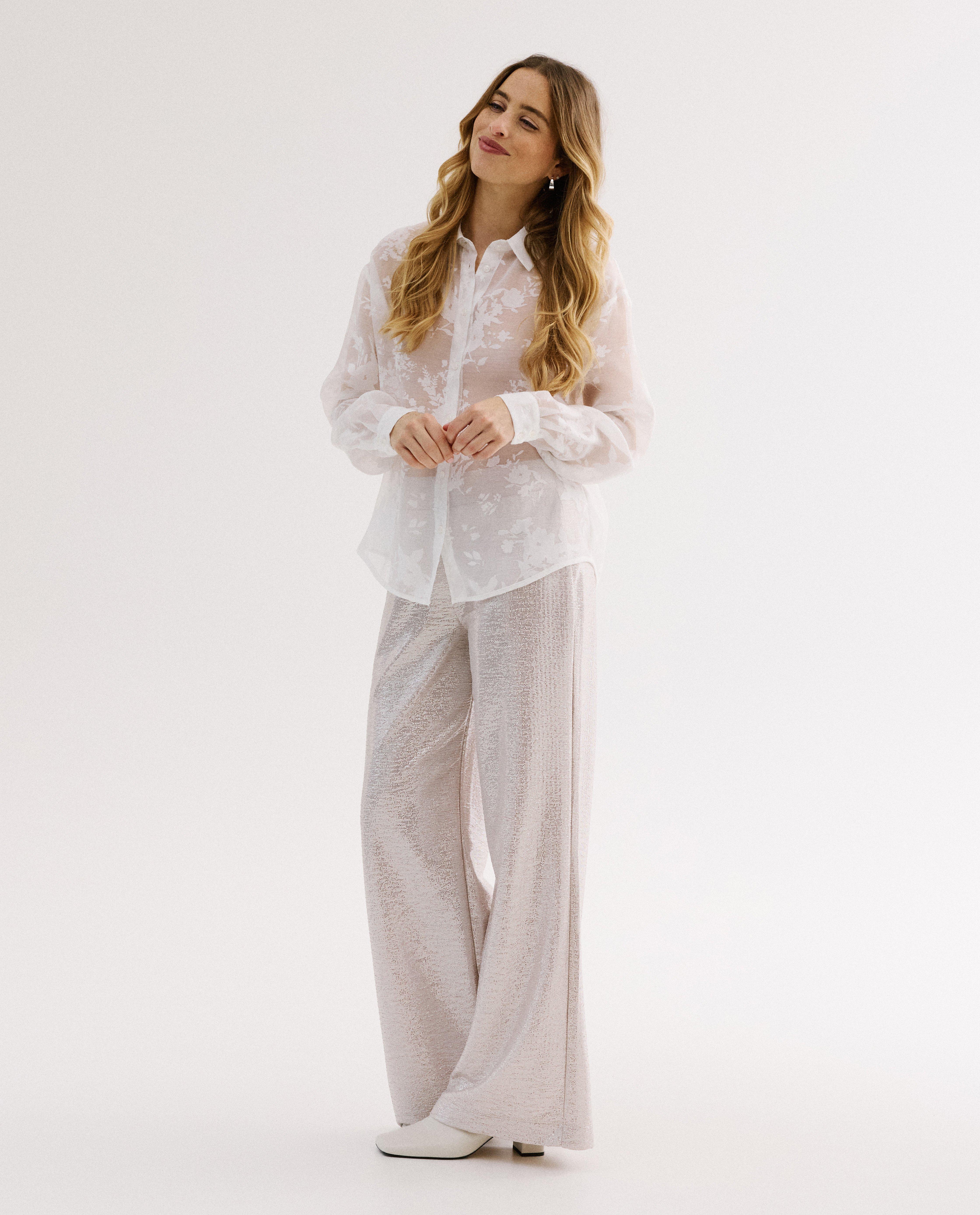 Blouse met fijne structuur - Product Detail - wit - afbeelding nummer 2
