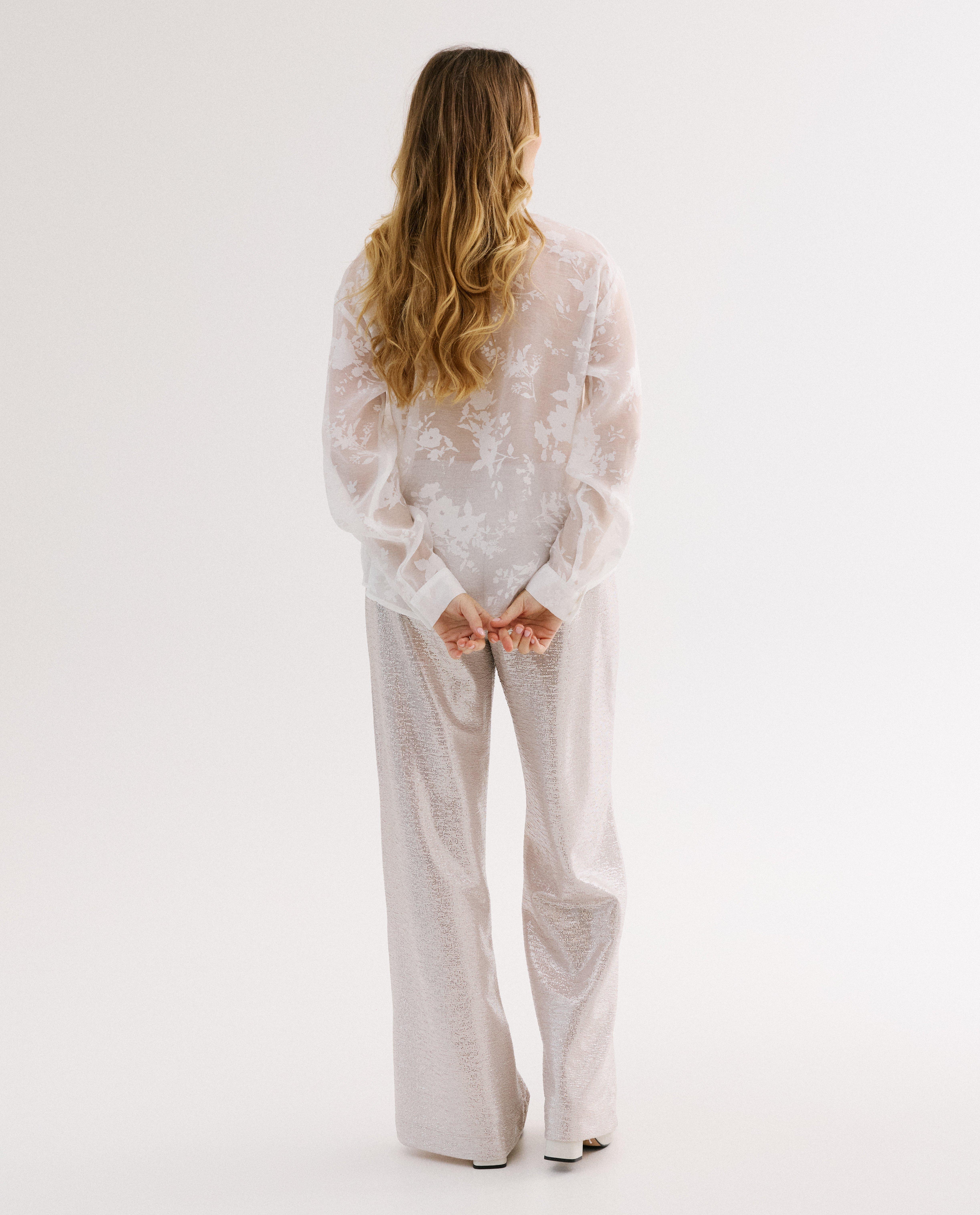 Blouse met fijne structuur - Product Detail - wit - afbeelding nummer 3
