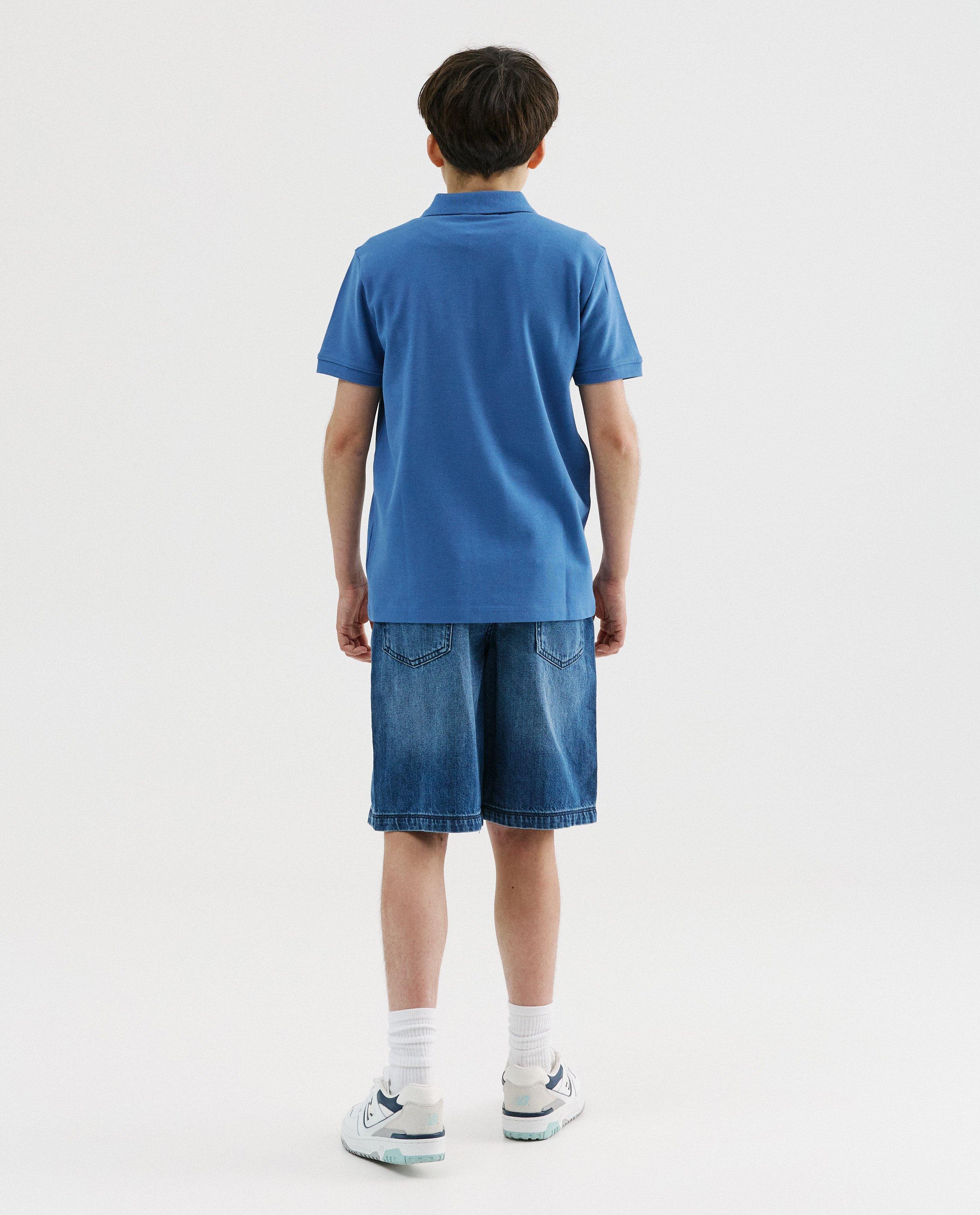 Polo met geborduurde palmboom - Product Detail - blauw - afbeelding nummer 3