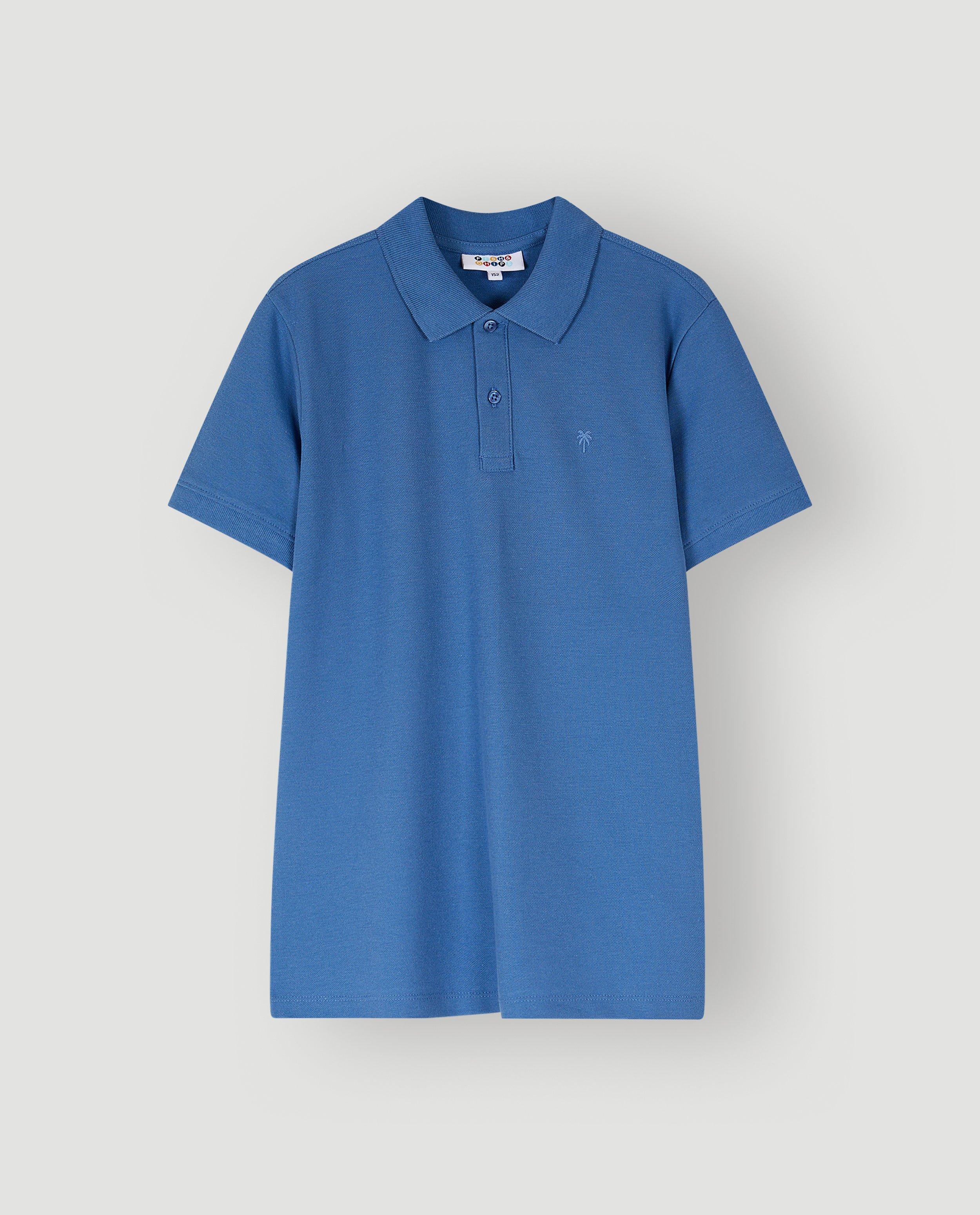 Polo avec un palmier brod&eacute; - D&eacute;tails du produit - bleu - image num&eacute;ro 4