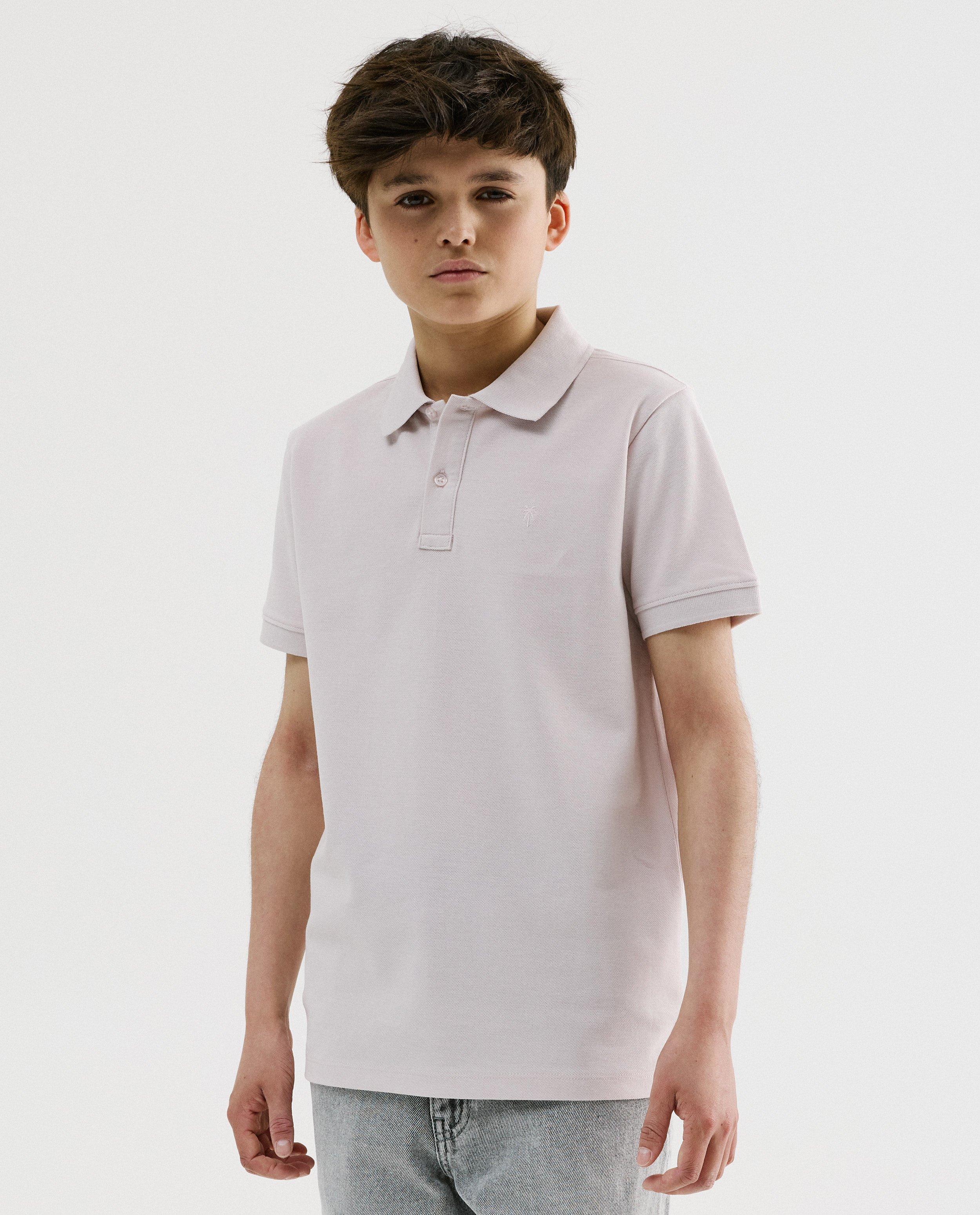 Polo met geborduurde palmboom - Product Detail - lila - afbeelding nummer 1