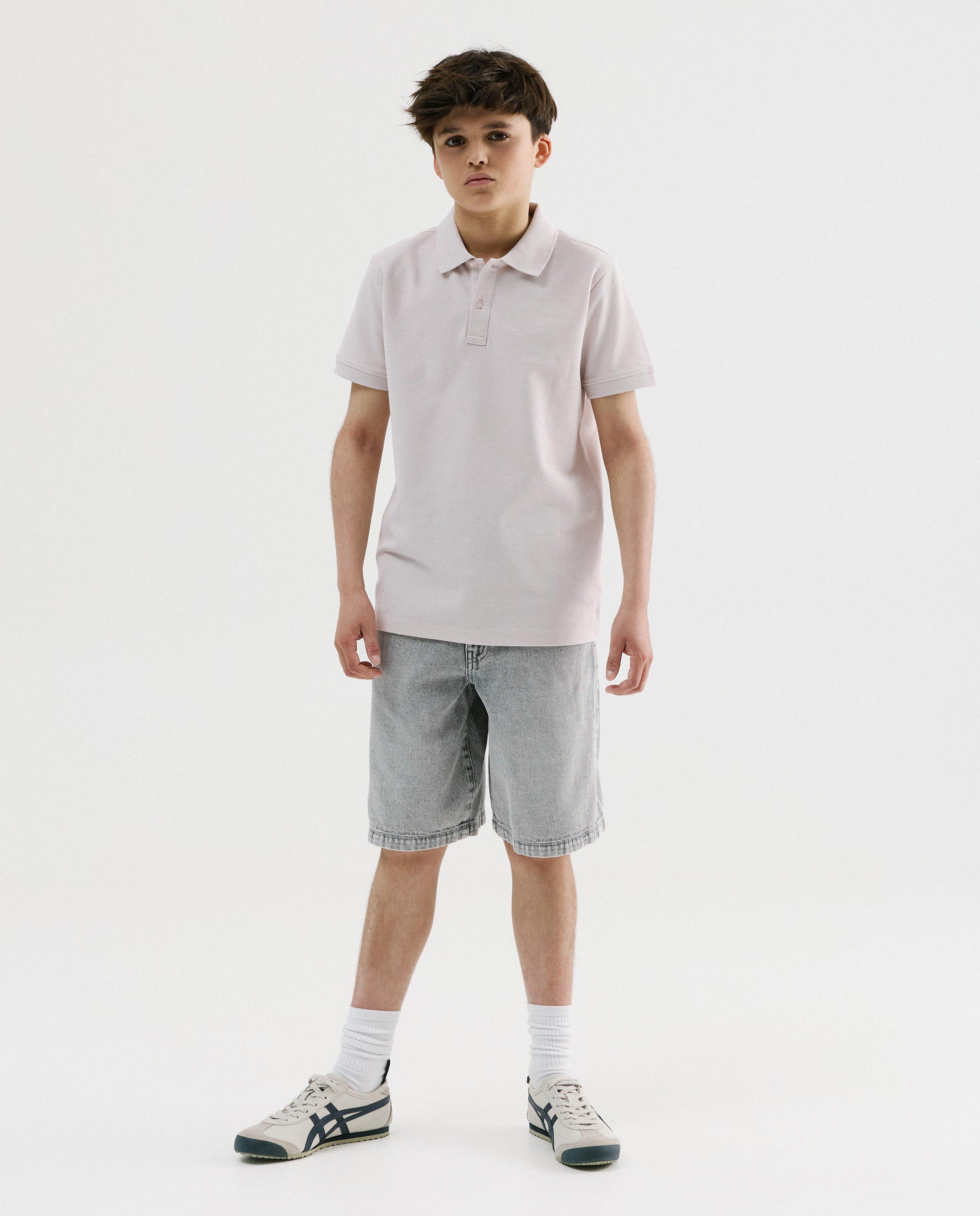 Polo avec un palmier brod&eacute; - D&eacute;tails du produit - lilas - image num&eacute;ro 2