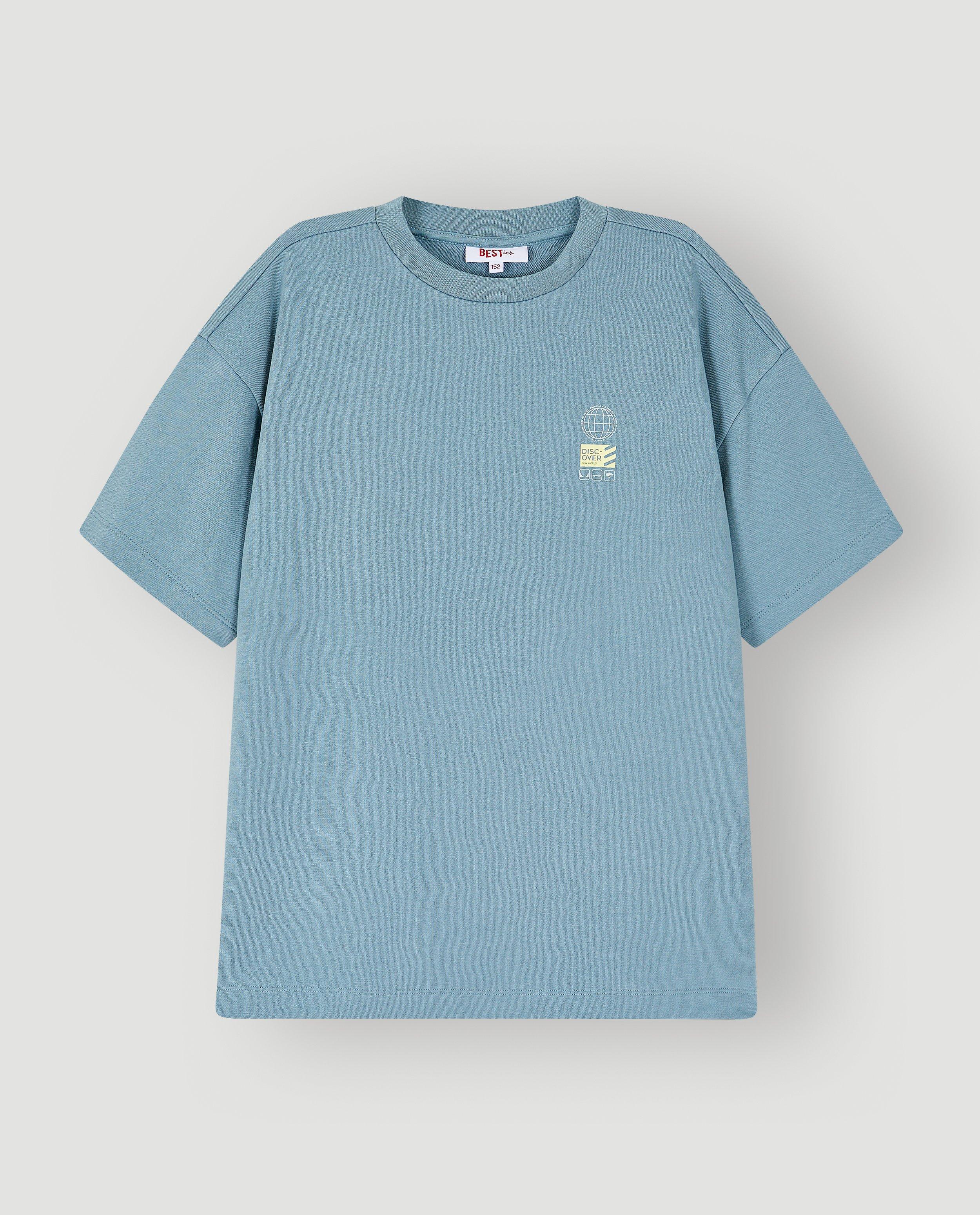 T-shirt met print, loose fit - Product Detail - blauw - afbeelding nummer 4