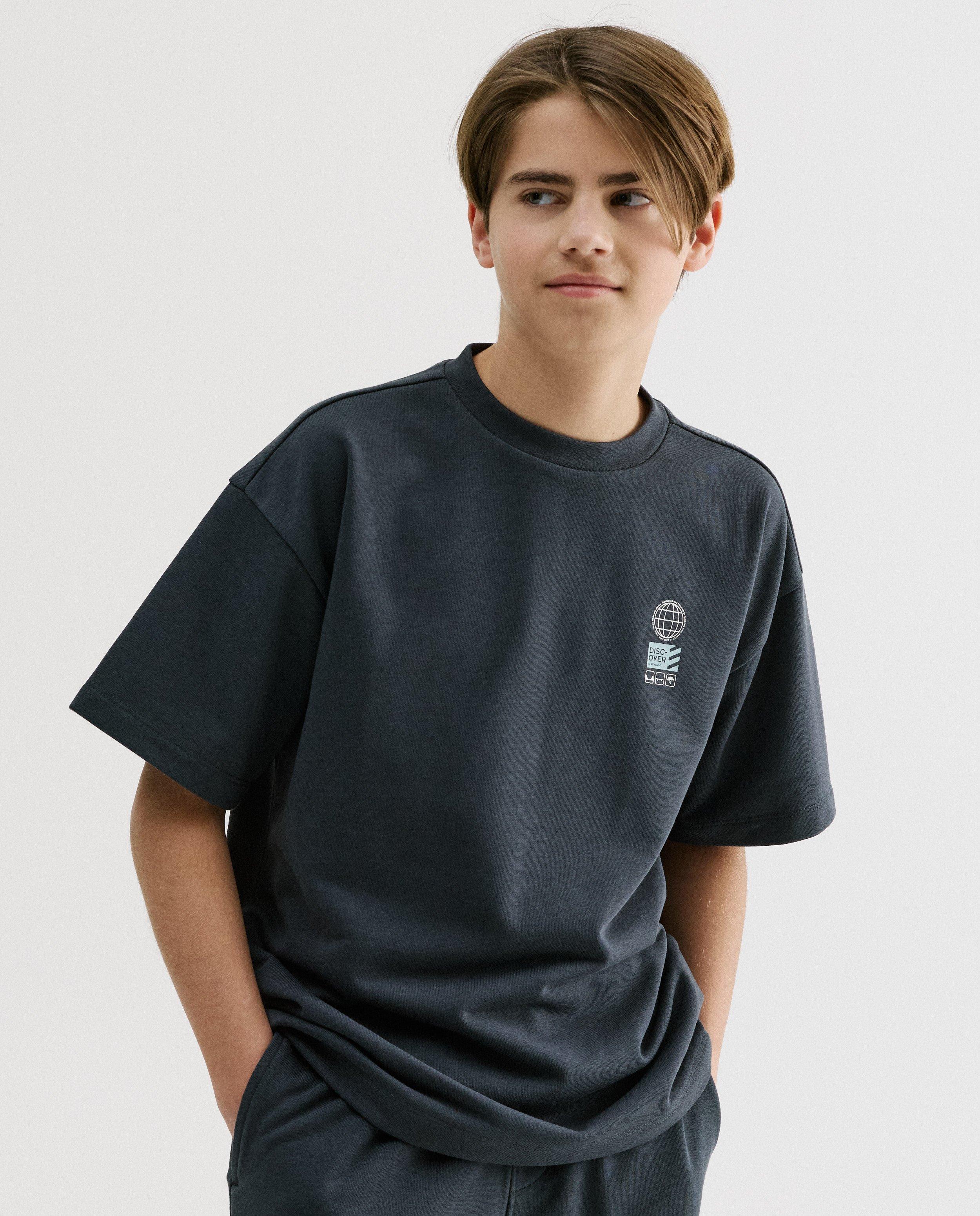 T-shirt avec imprim&eacute; - D&eacute;tails du produit - gris fonc&eacute; - image num&eacute;ro 1