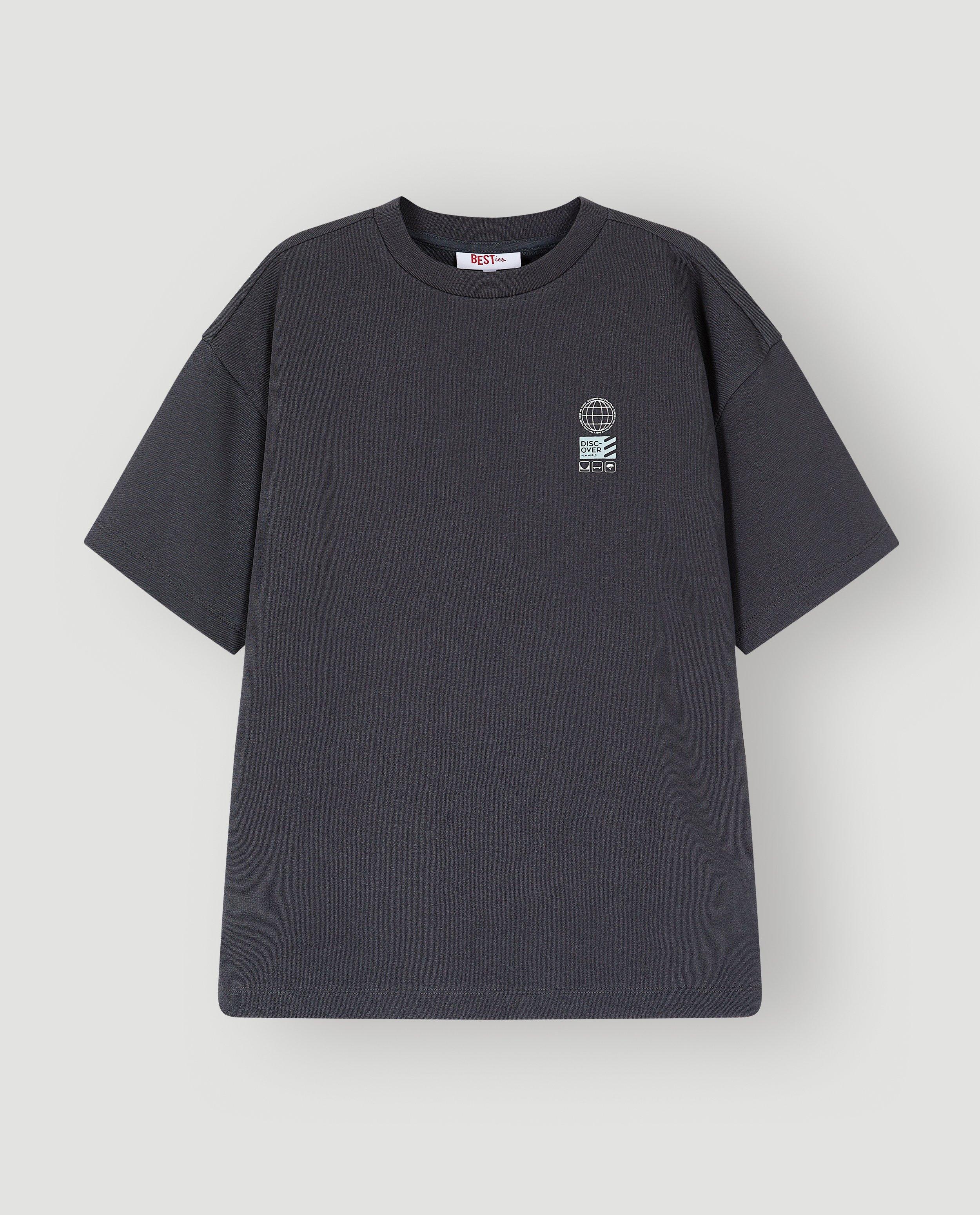 T-shirt avec imprim&eacute; - D&eacute;tails du produit - gris fonc&eacute; - image num&eacute;ro 4