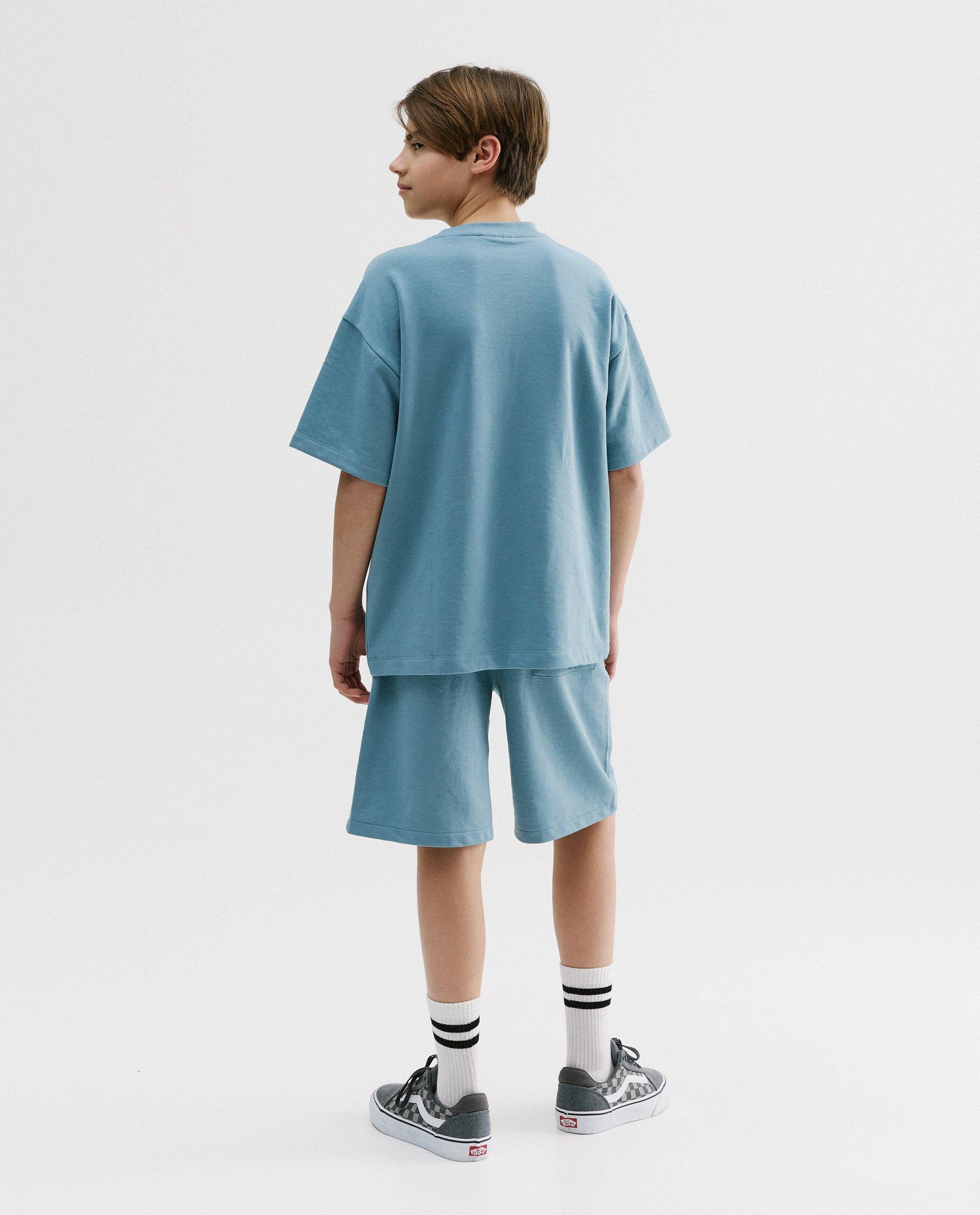 Donkergrijze short van sweatstof - Product Detail - blauw - afbeelding nummer 2