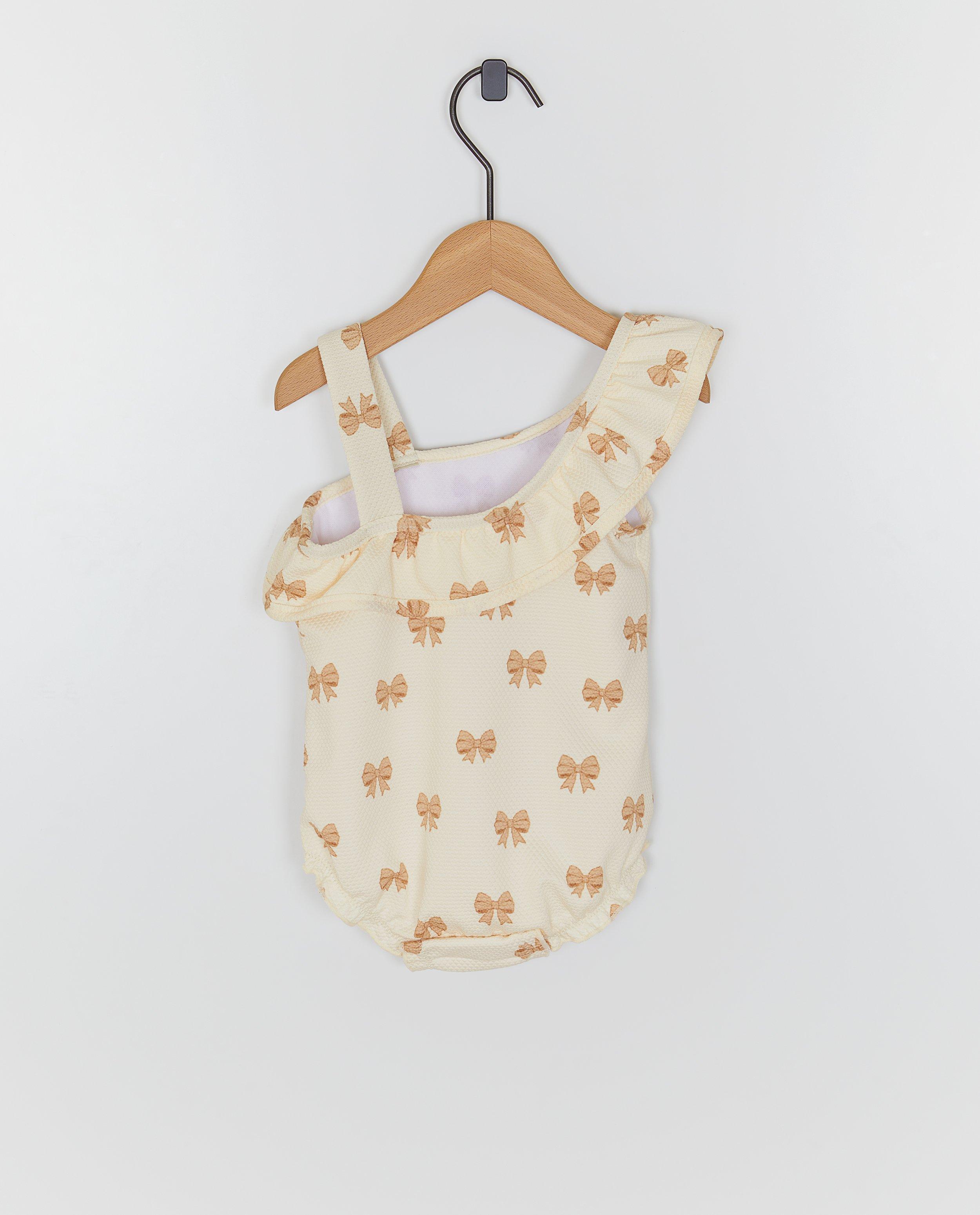 Maillot de bain avec imprim&eacute; n&oelig;uds, UPF 50+ - D&eacute;tails du produit - blanc - image num&eacute;ro 2