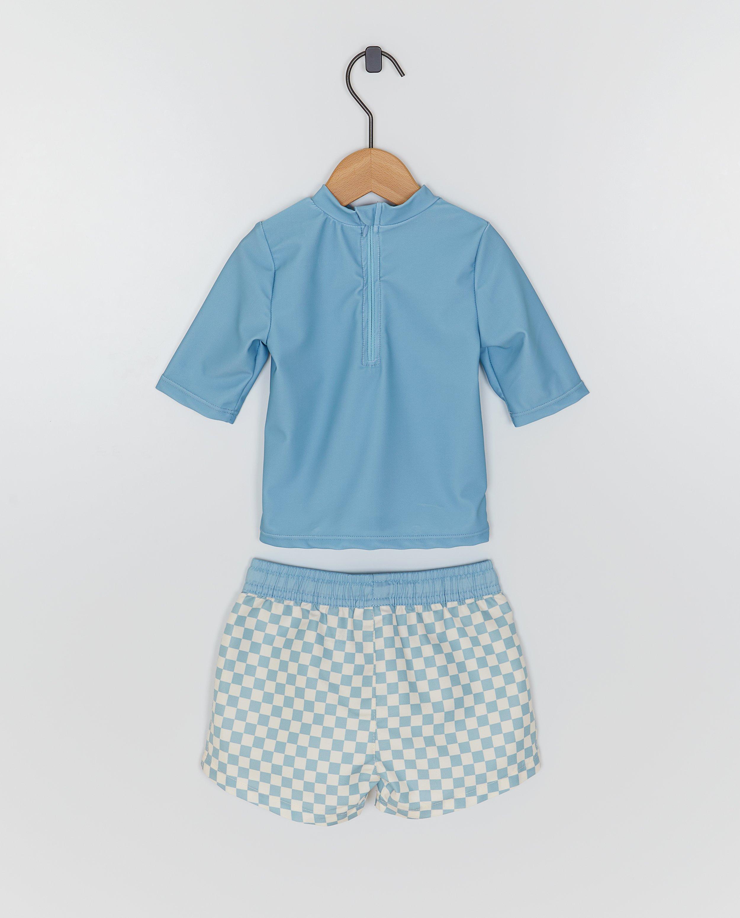 Zwemset: top + short met print, UPF 50+ - Product Detail - lichtblauw - afbeelding nummer 2