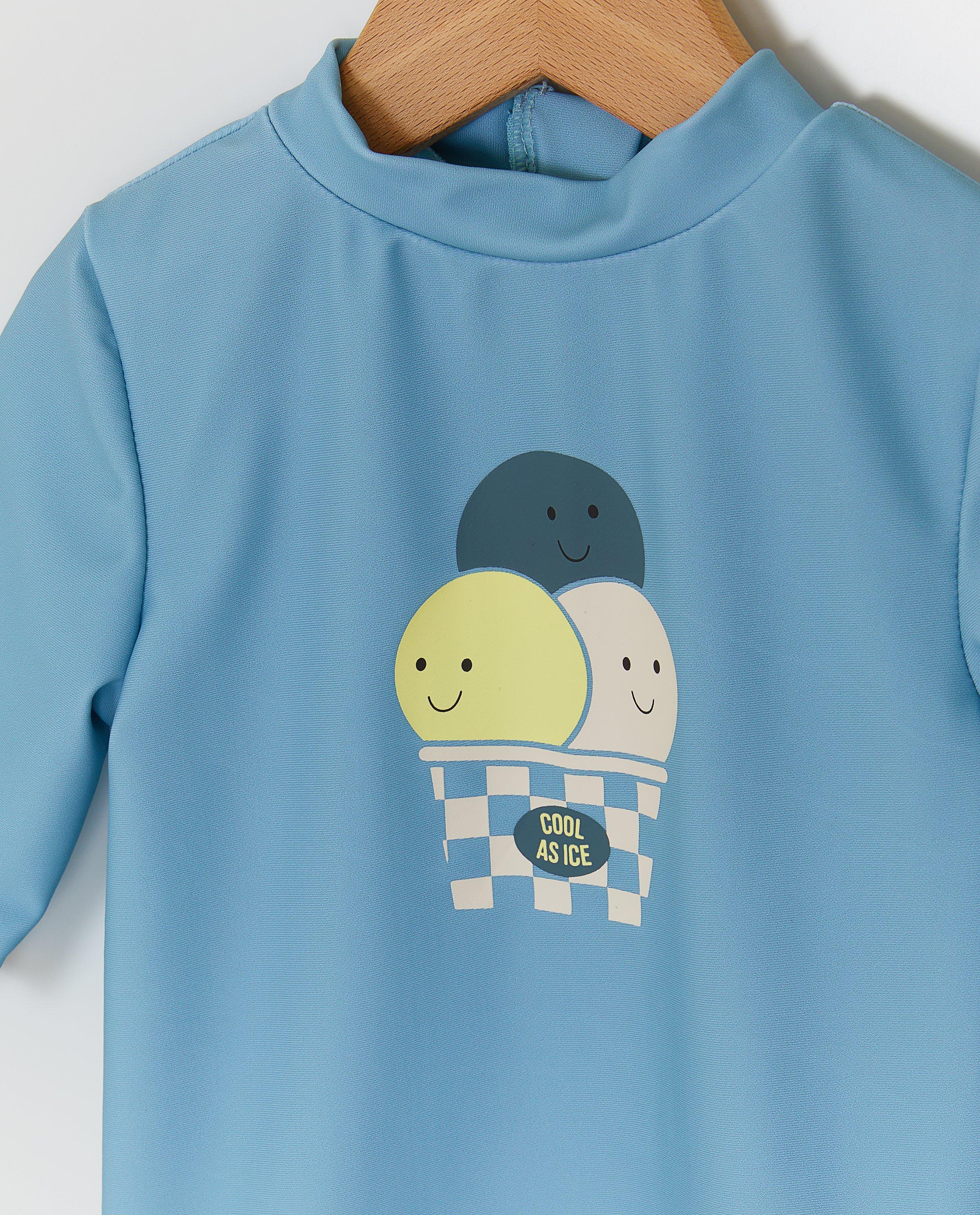 Zwemset: top + short met print, UPF 50+ - Product Detail - lichtblauw - afbeelding nummer 3