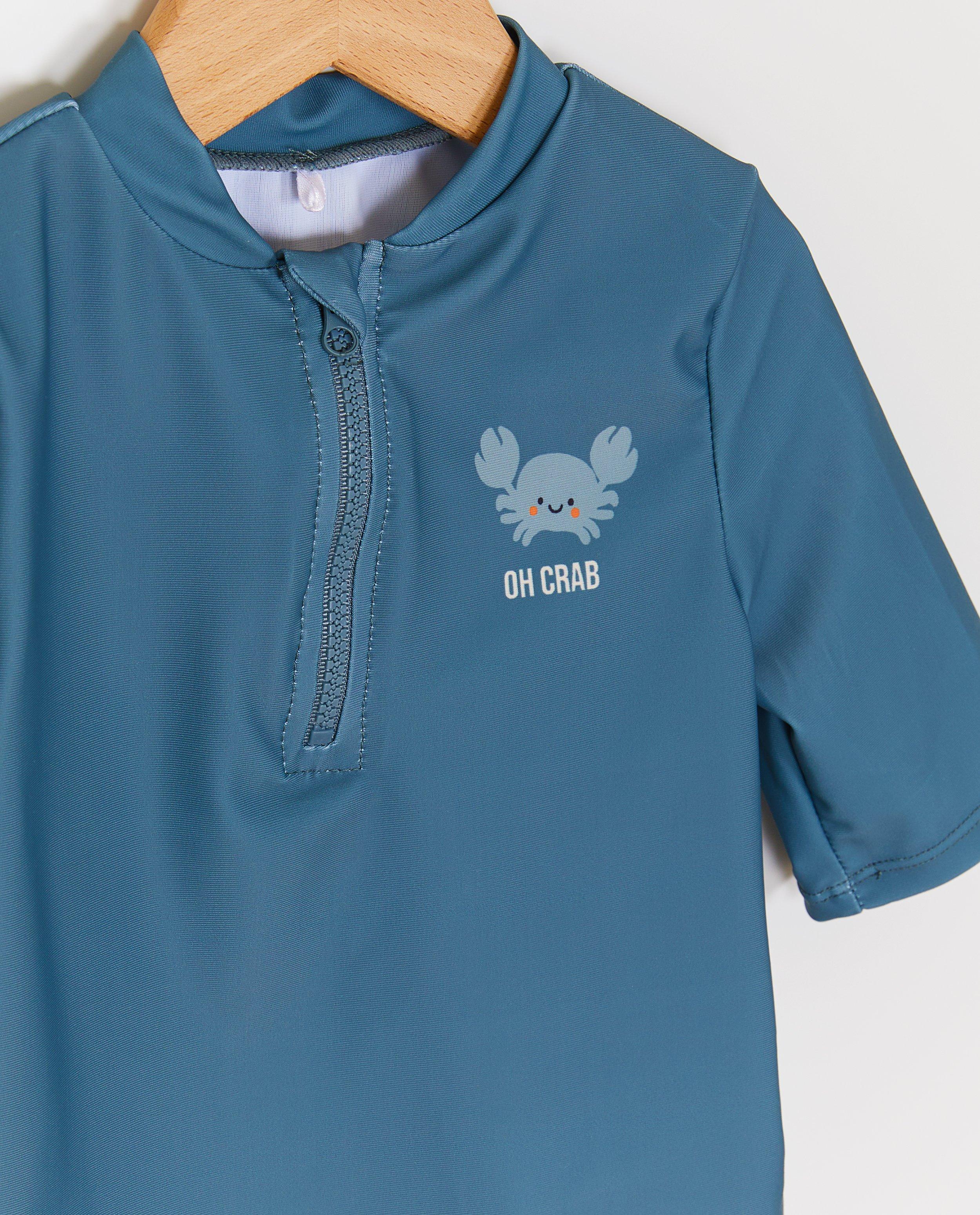 Zwemset: top + short met print zeedieren, UPF 50+ - Product Detail - khaki - afbeelding nummer 3