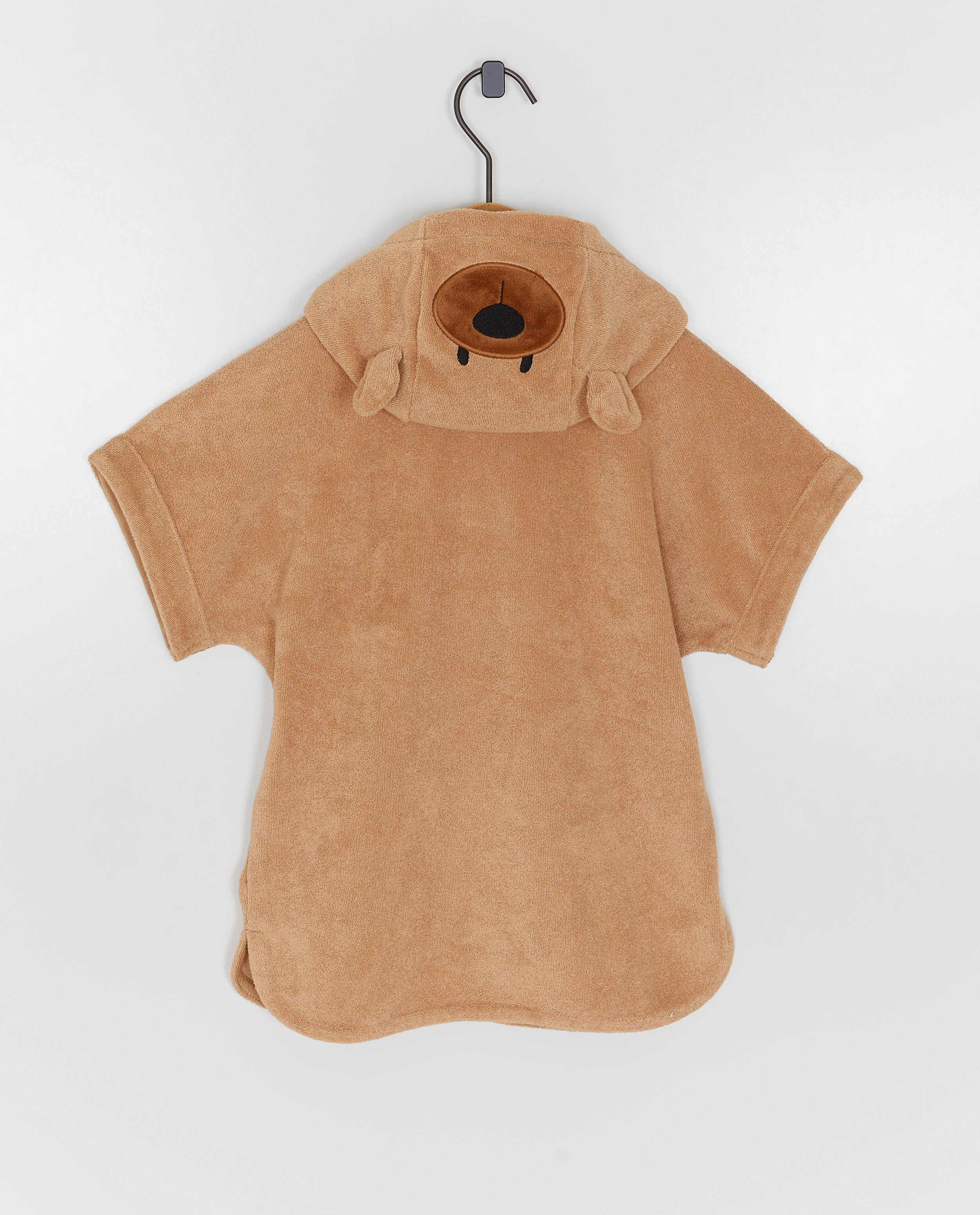 Poncho de bain avec imprim&eacute; ours - D&eacute;tails du produit - beige - image num&eacute;ro 2