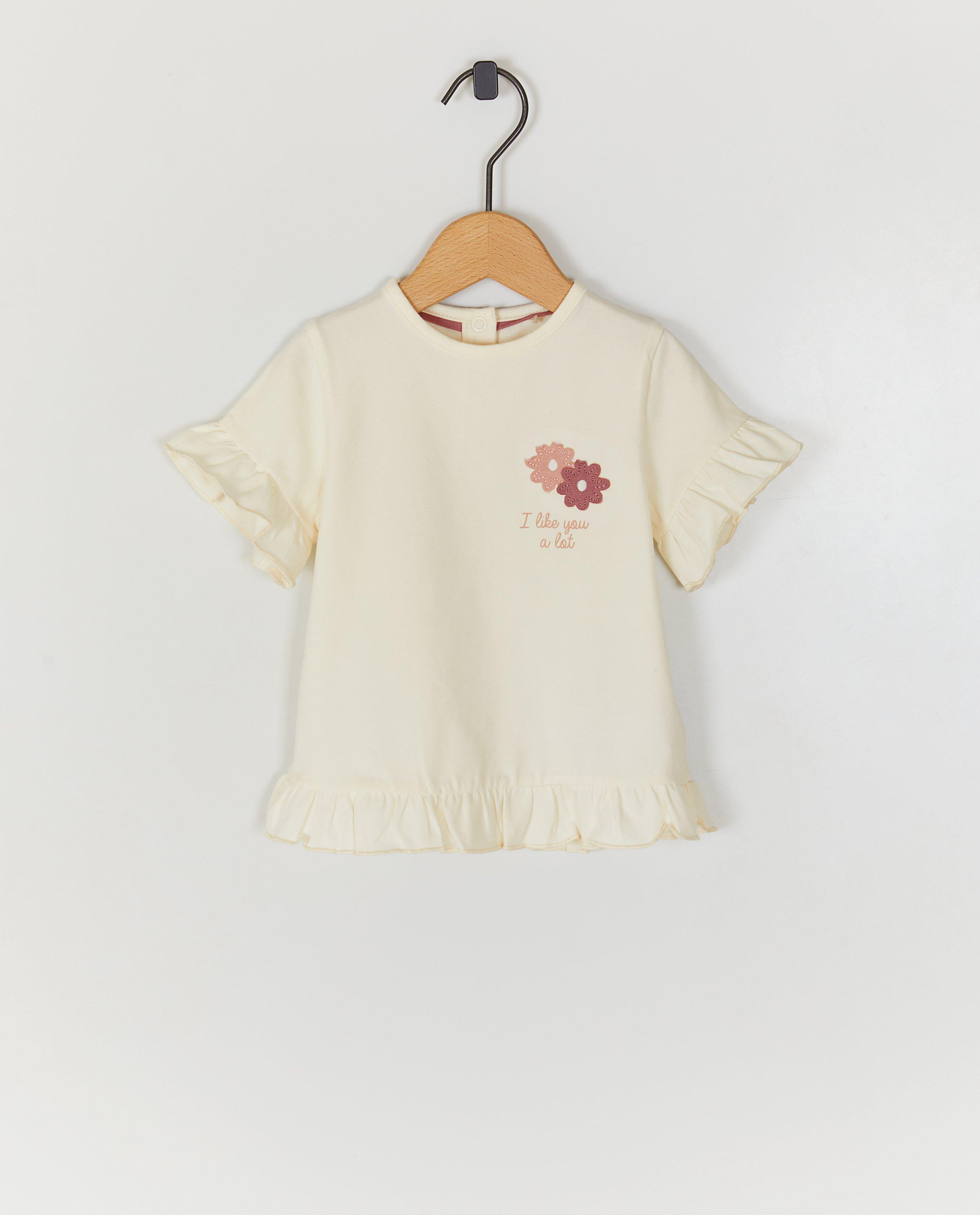 T-shirt met bloemen - Product Detail - wit - afbeelding nummer 1