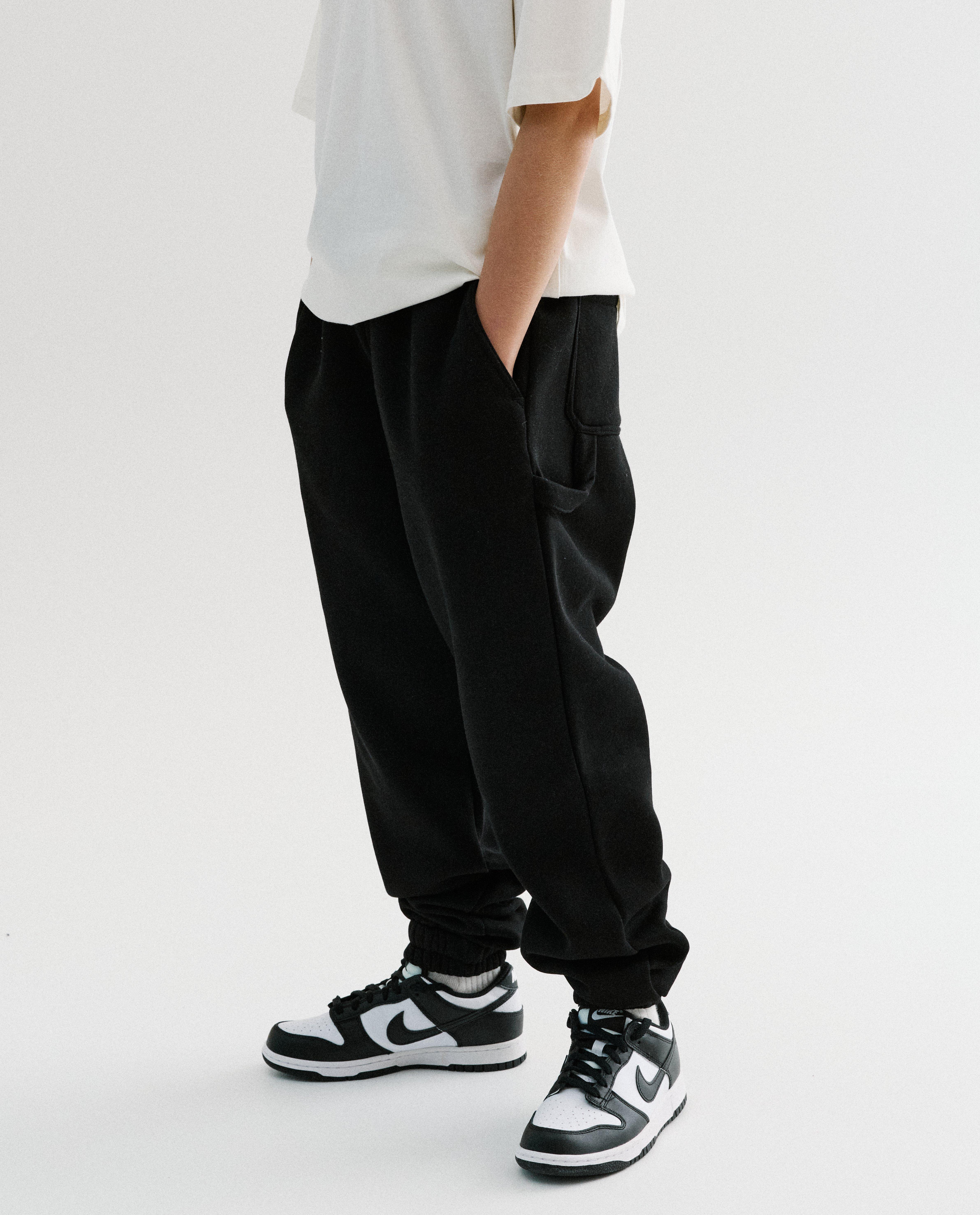 Joggingbroek met carpenter details, unisex, 104-164 - Product Detail - zwart - afbeelding nummer 3