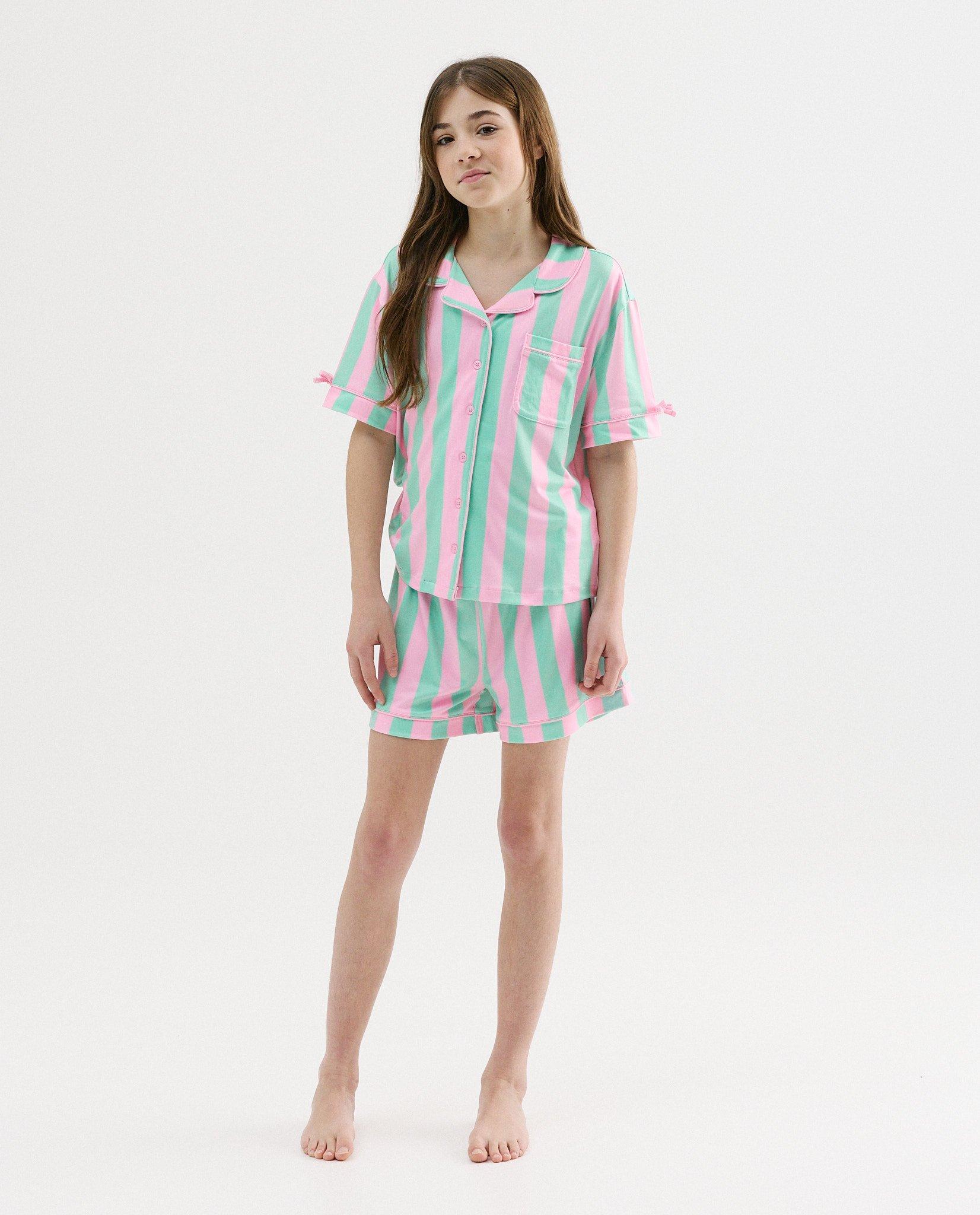 Pyjama met strepen - Product Detail - lichtgroen - afbeelding nummer 1