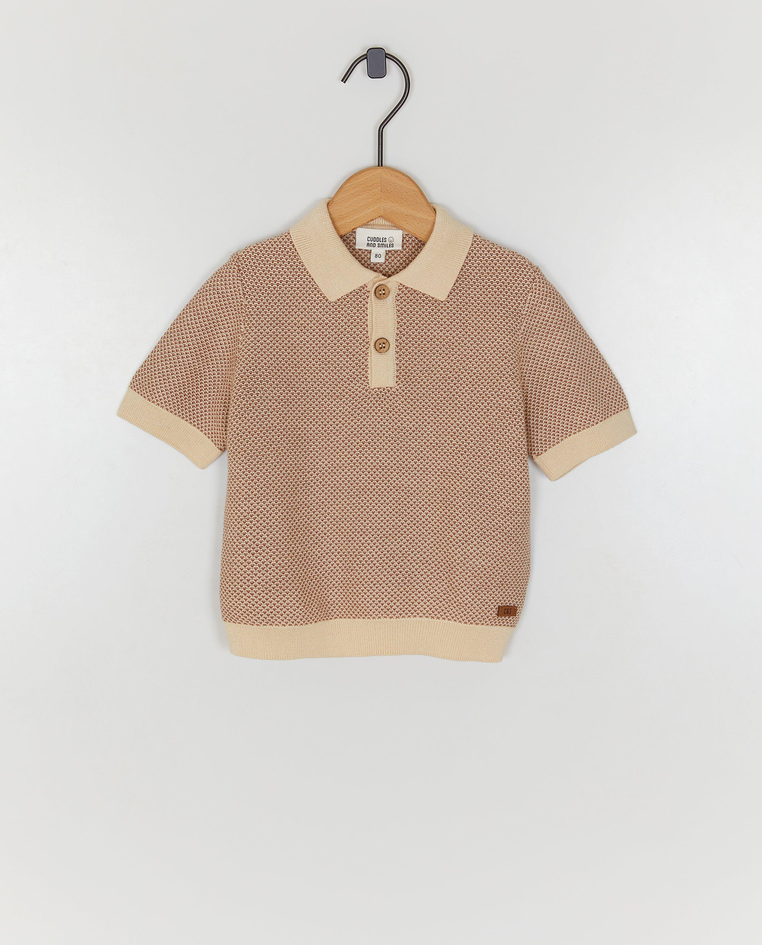 Polo met color block - Product Detail - paars - afbeelding nummer 1