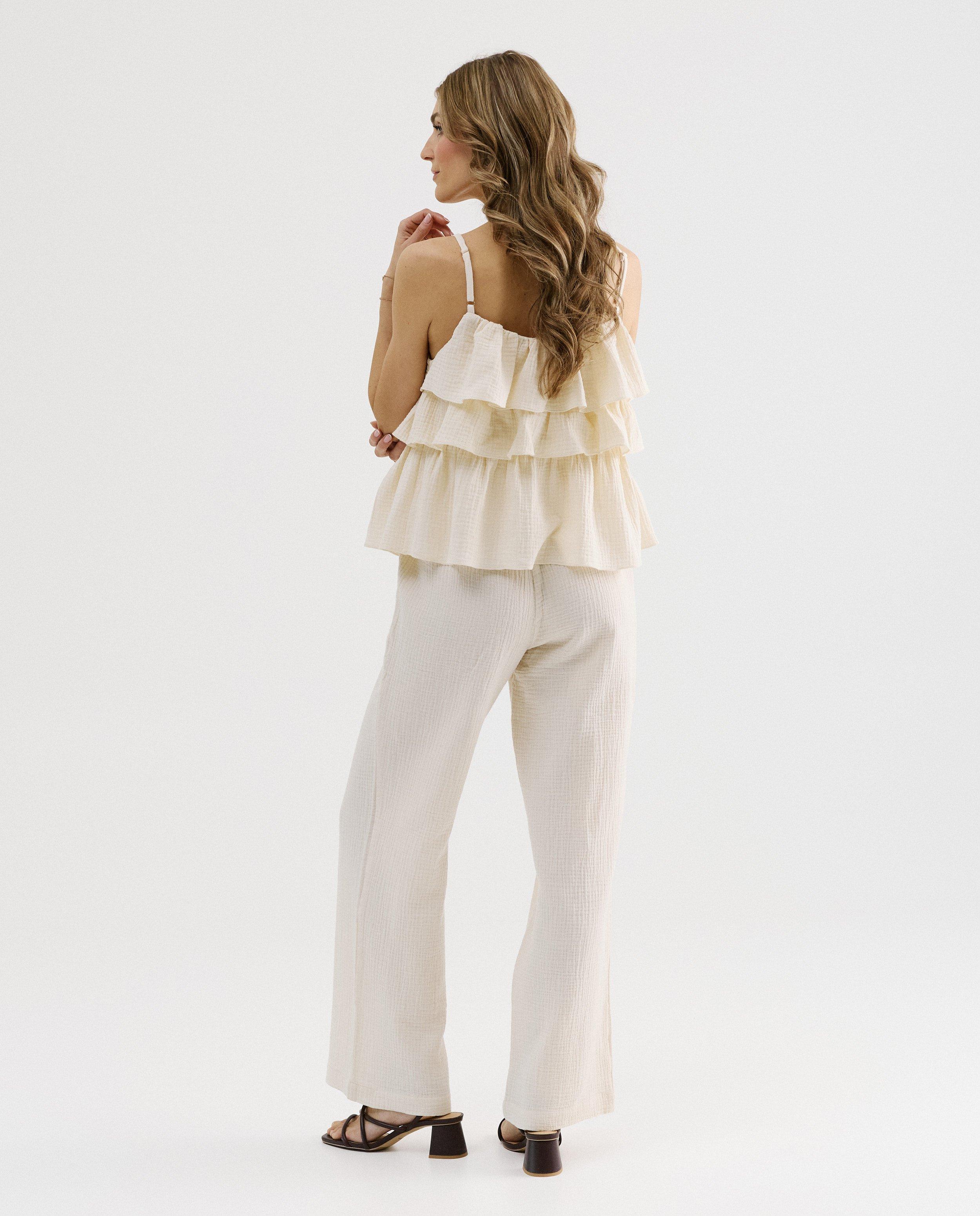 Top met volants, 34-46 - Product Detail - lichtbeige - afbeelding nummer 4