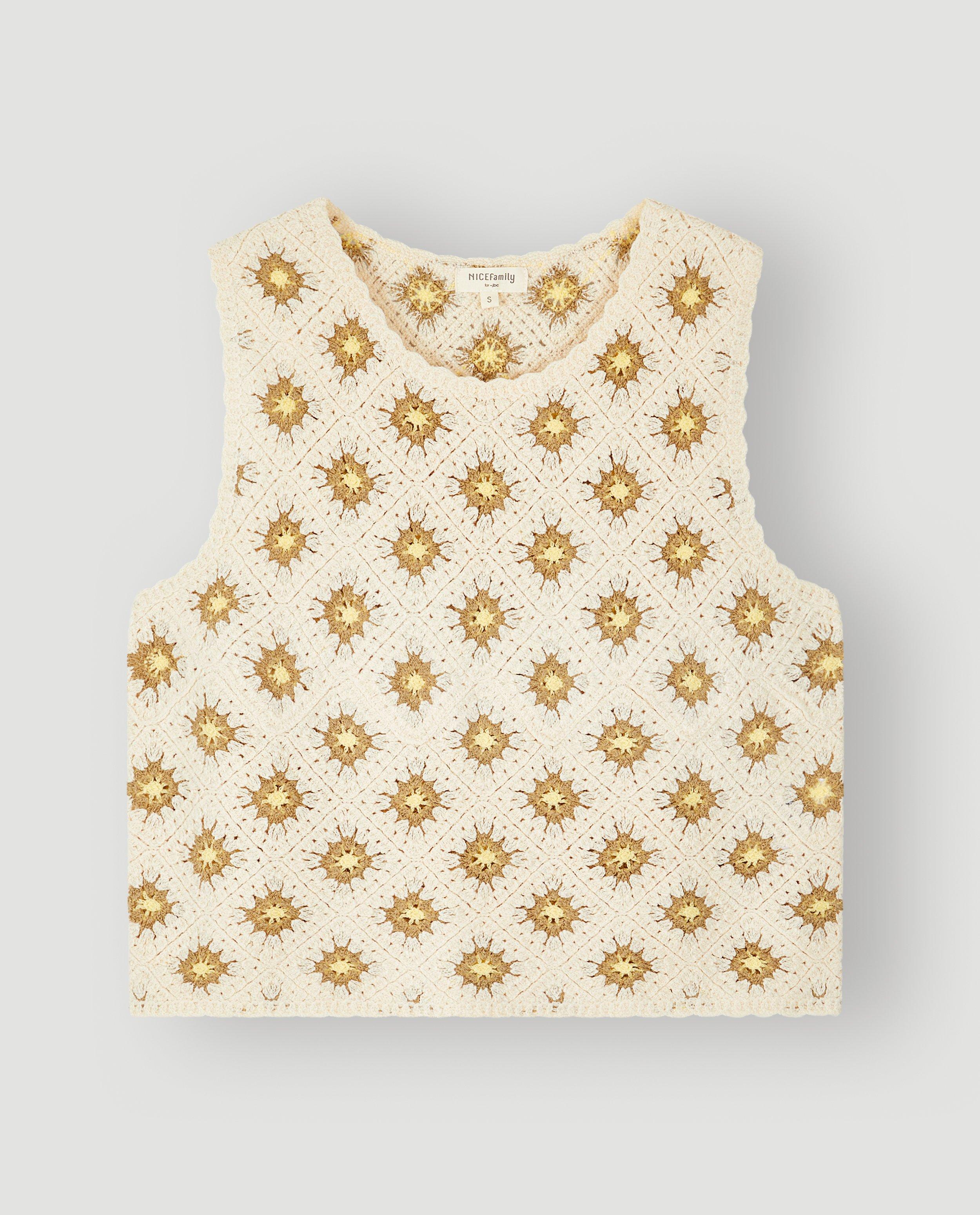 Top en crochet avec motif - D&eacute;tails du produit - beige clair - image num&eacute;ro 6