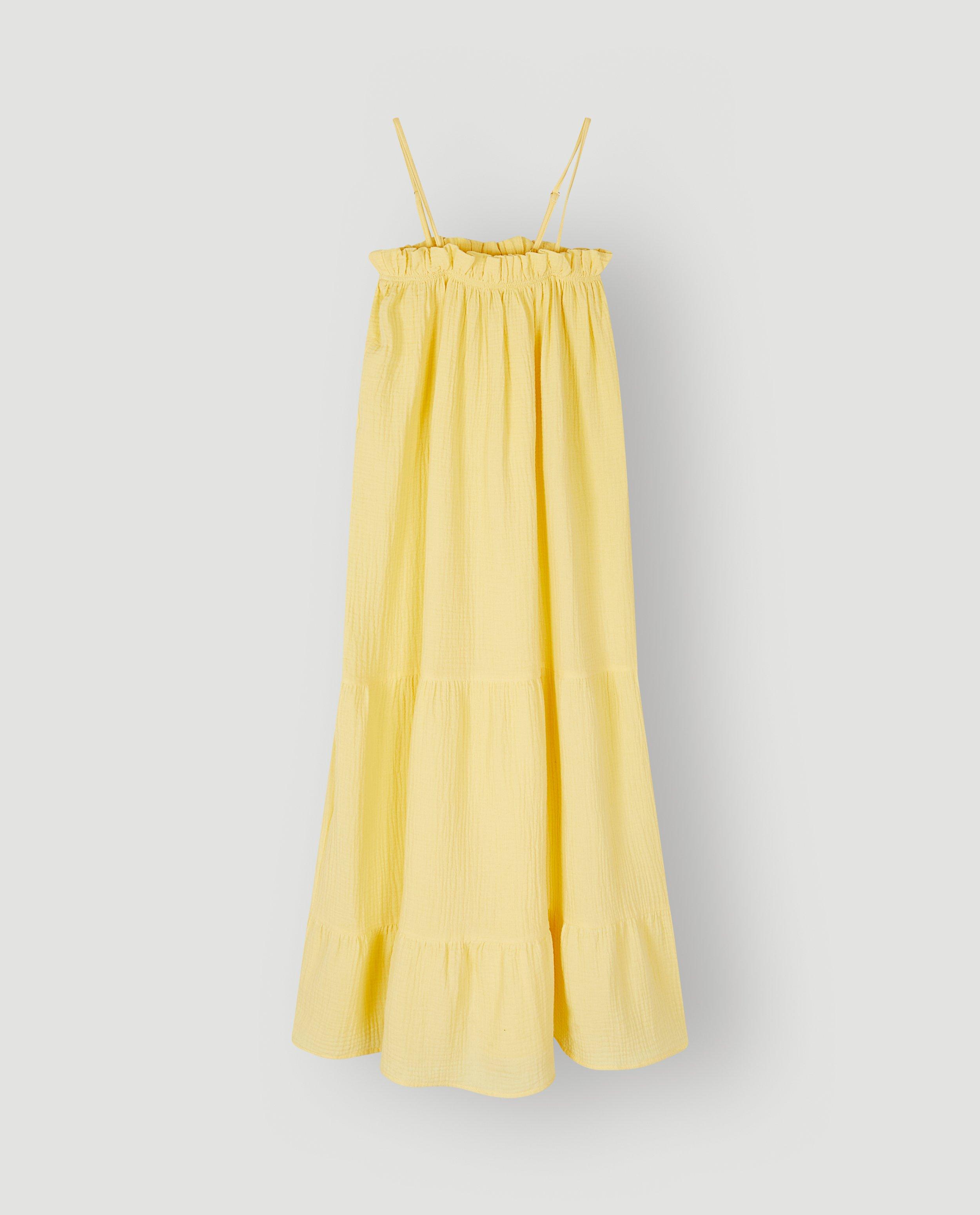 Robe avec volant - D&eacute;tails du produit - jaune claire - image num&eacute;ro 7