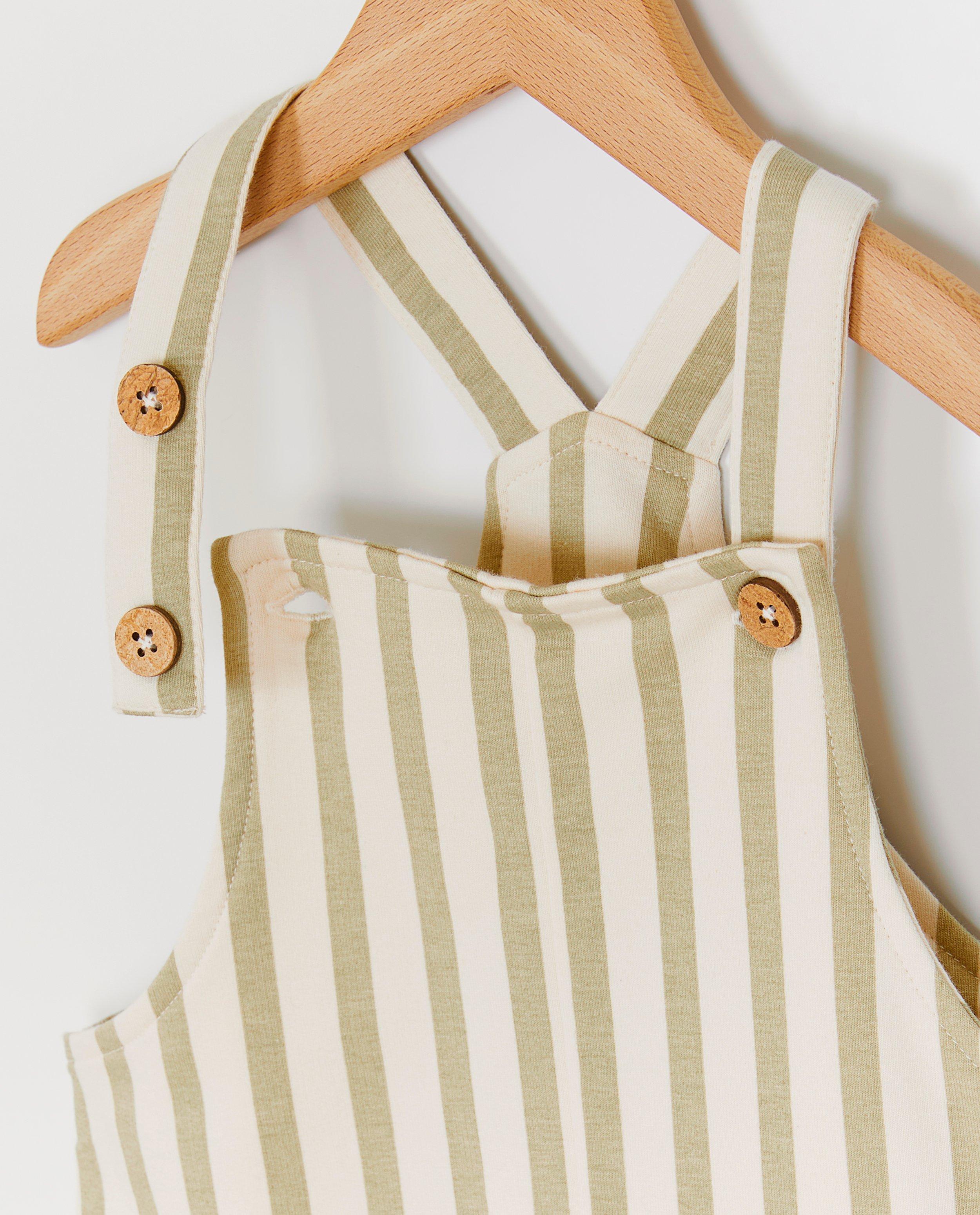 Salopette met strepen, unisex, 62-98 - Product Detail - khaki - afbeelding nummer 4