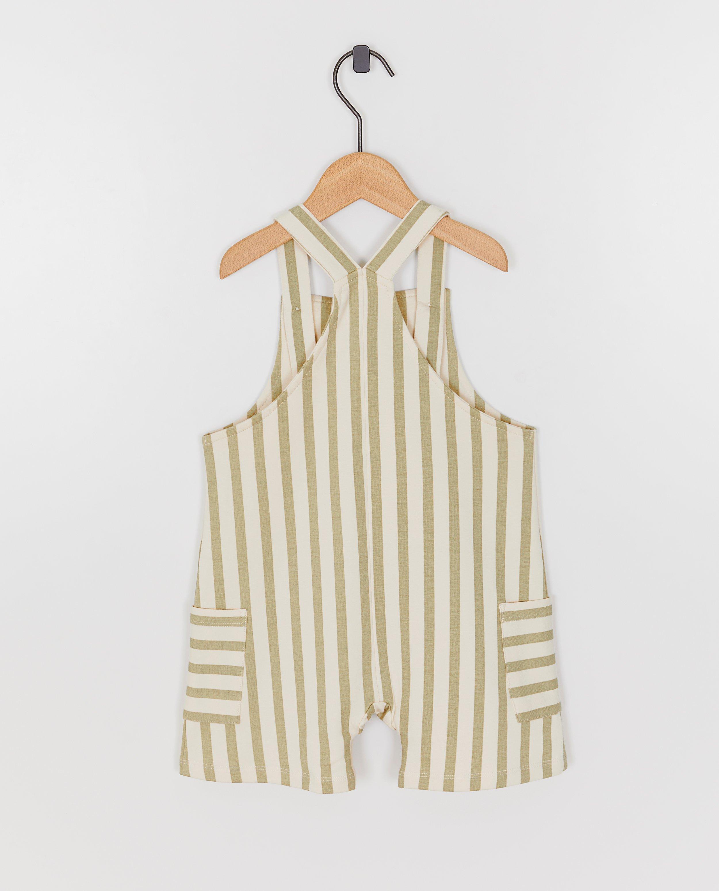 Salopette met strepen, unisex, 62-98 - Product Detail - khaki - afbeelding nummer 2