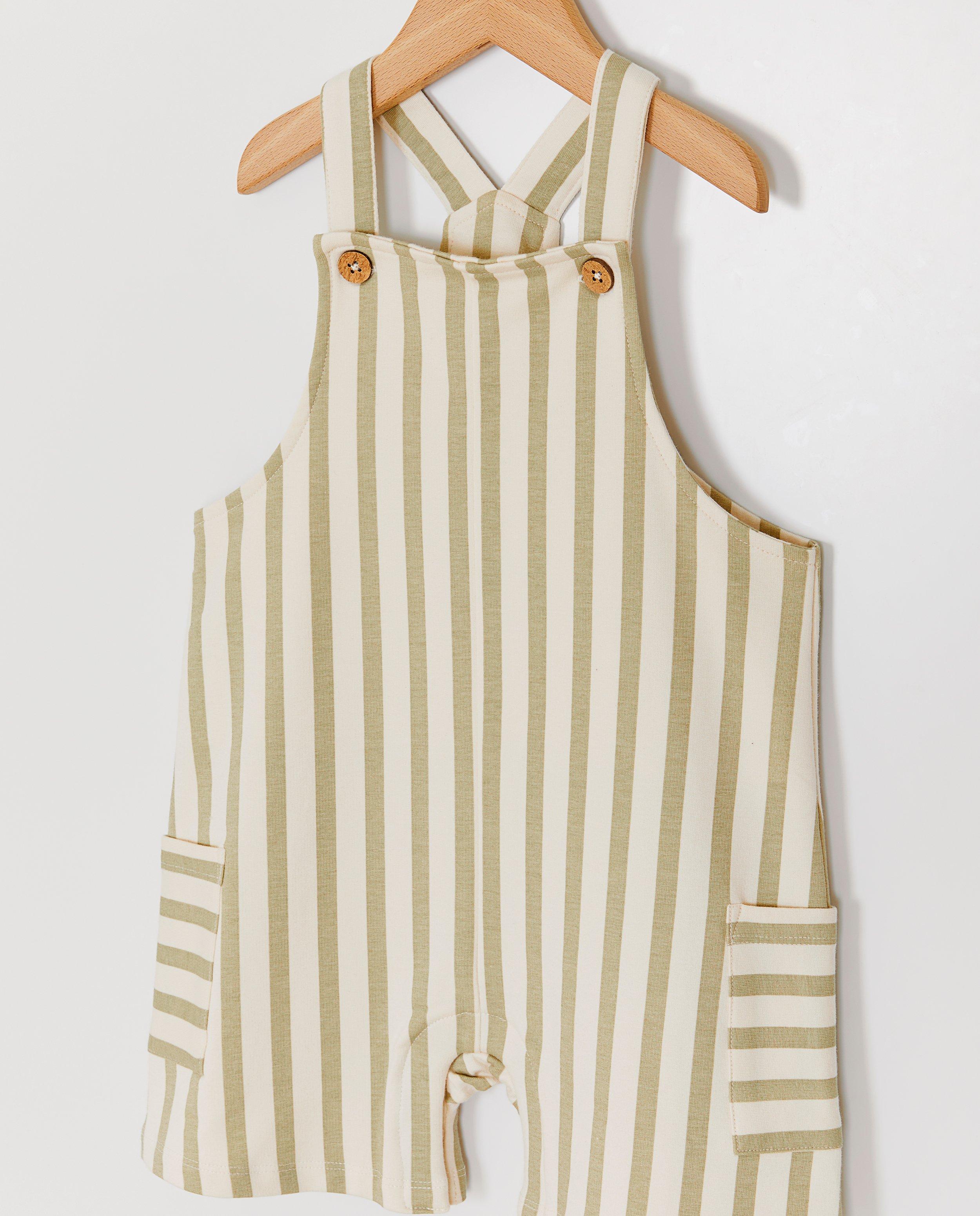 Salopette met strepen, unisex, 62-98 - Product Detail - khaki - afbeelding nummer 3