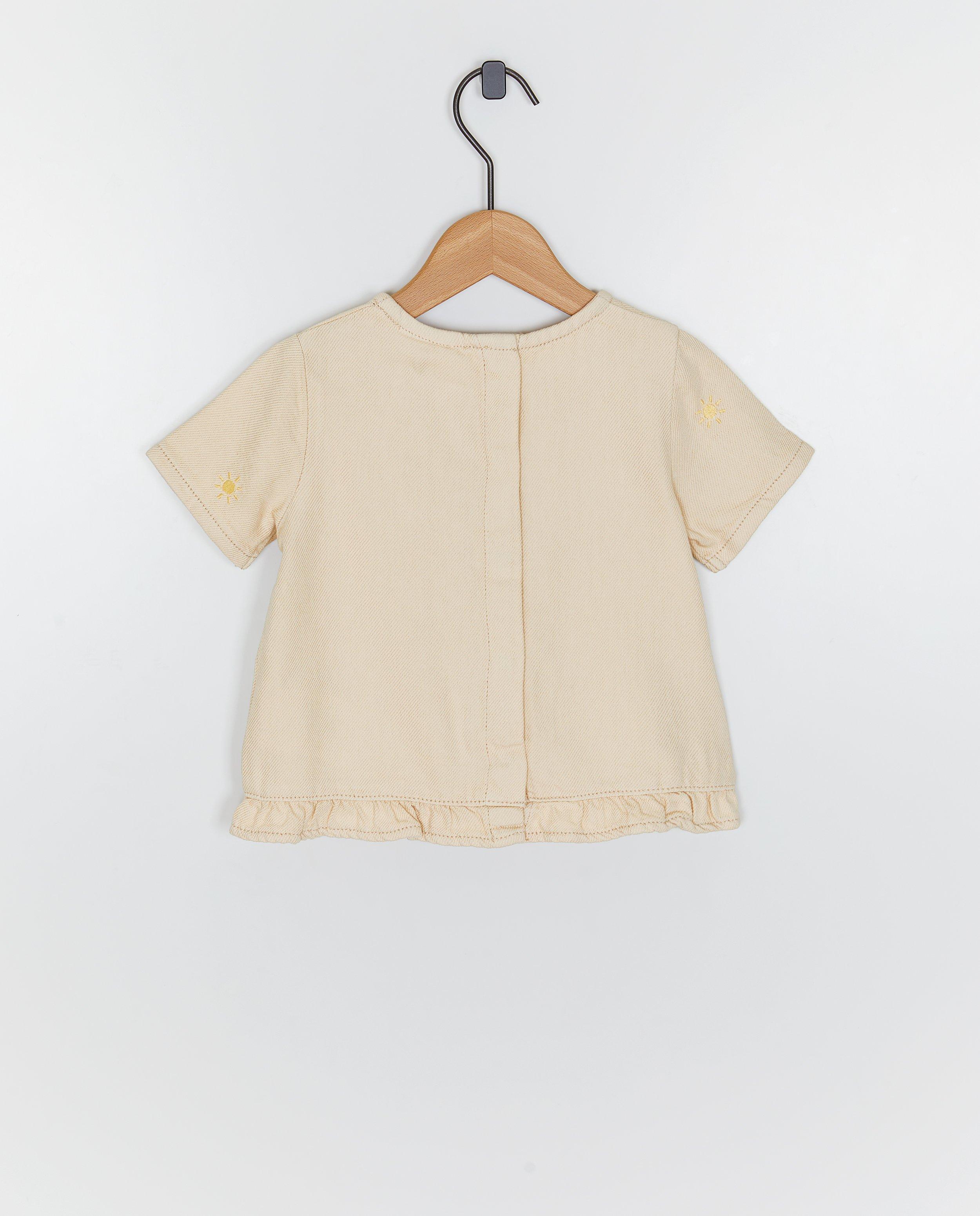 Blouse met geborduurde zonnen, 62-98 - Product Detail - wit - afbeelding nummer 2