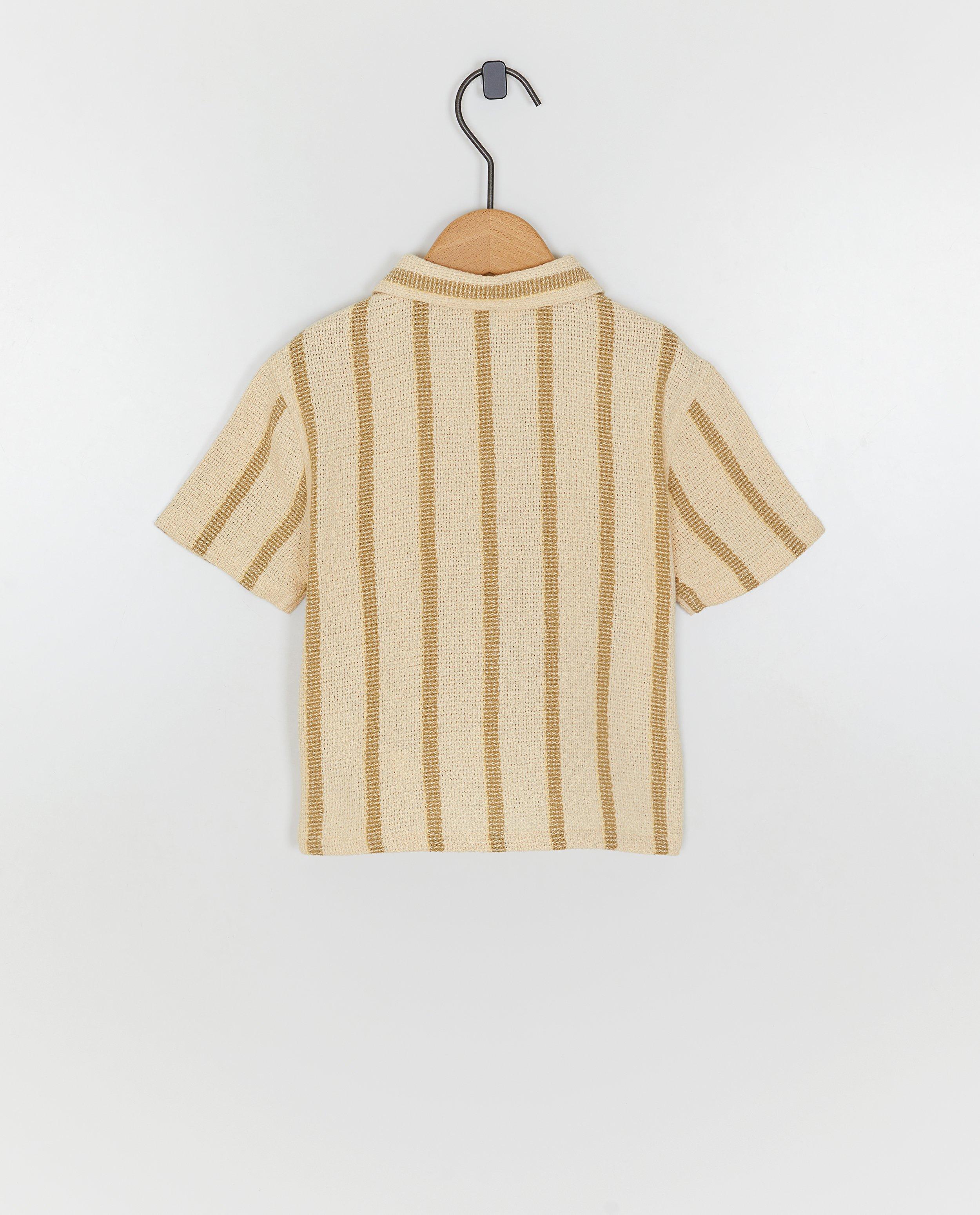 Chemise ray&eacute;e, 62-92 - D&eacute;tails du produit - blanc - image num&eacute;ro 2