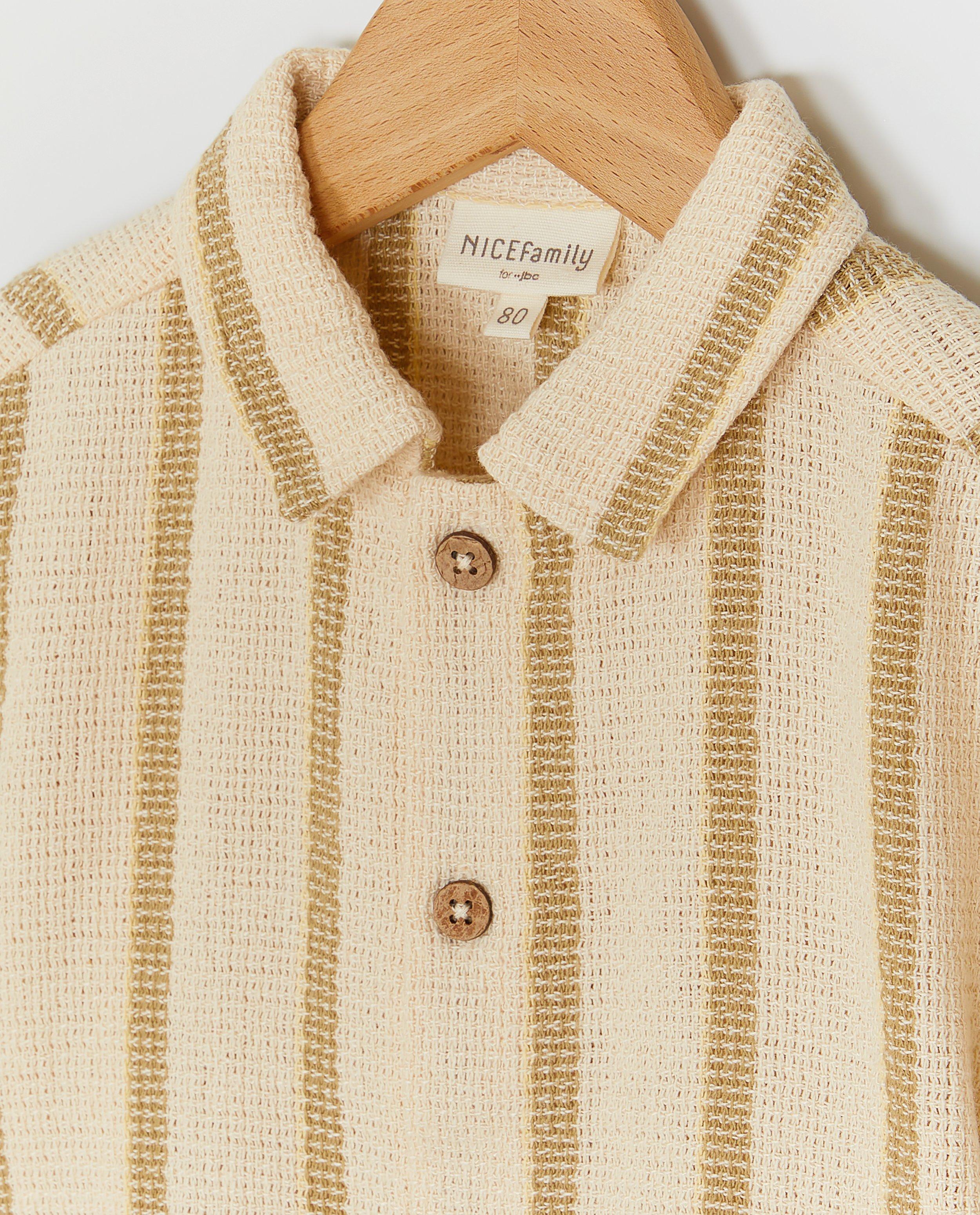 Chemise ray&eacute;e, 62-92 - D&eacute;tails du produit - blanc - image num&eacute;ro 3